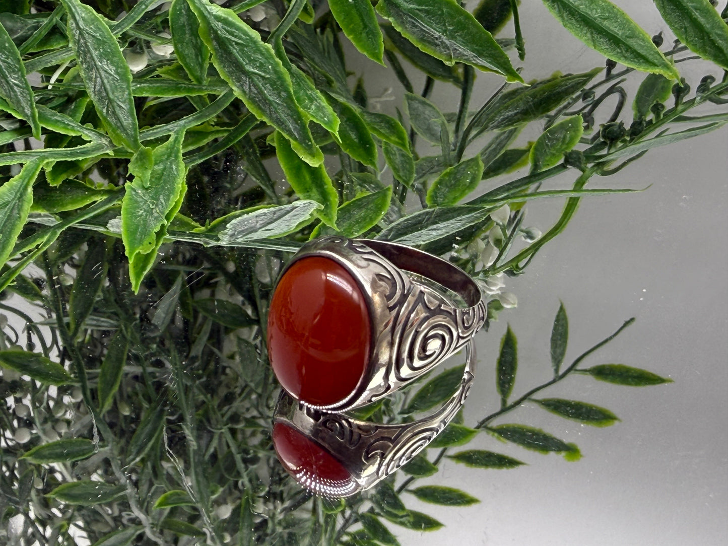Carnelian Men’s Ring – Courage & Vitality, Size 13.5 Crystal Wellness