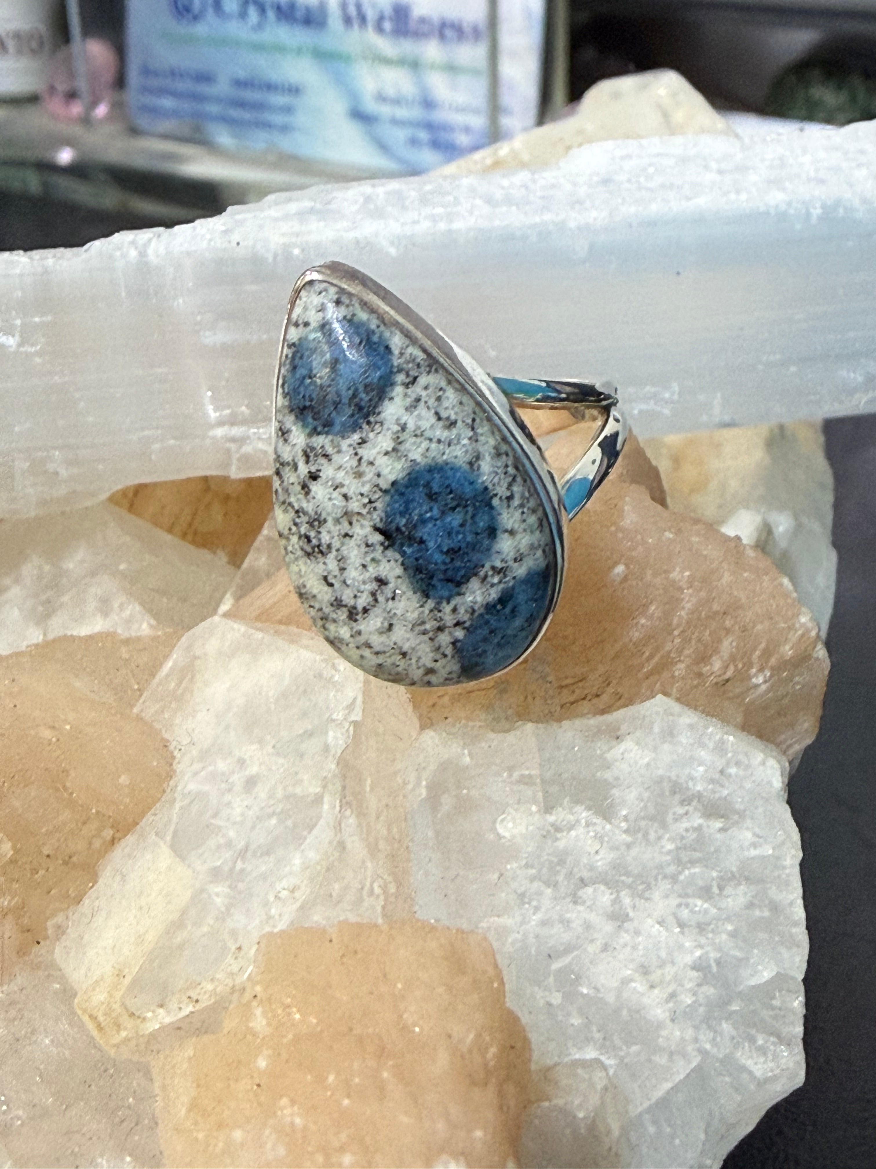 K2 Jasper Ring, size 9 – Intuition, Clarity & Higher Consciousness Crystal Wellness