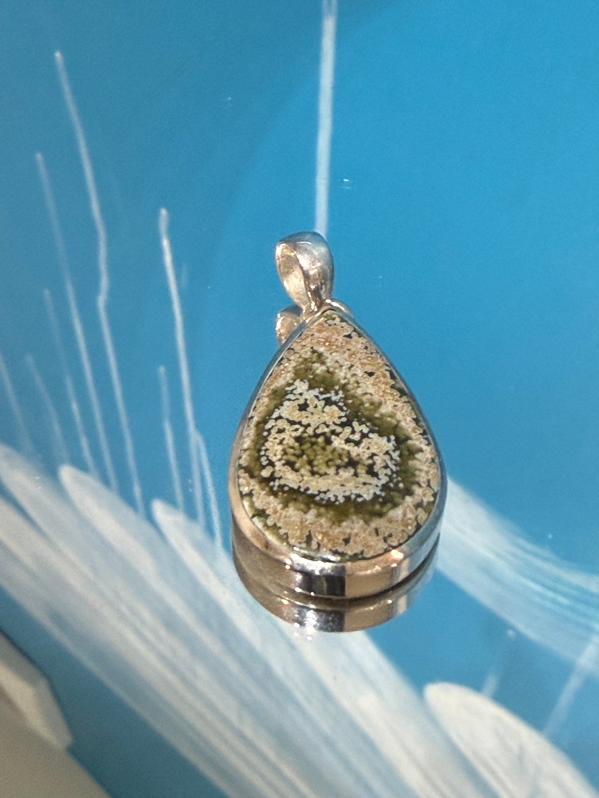 Ocean Jasper Pendant, 35mmx21mm Crystal Wellness