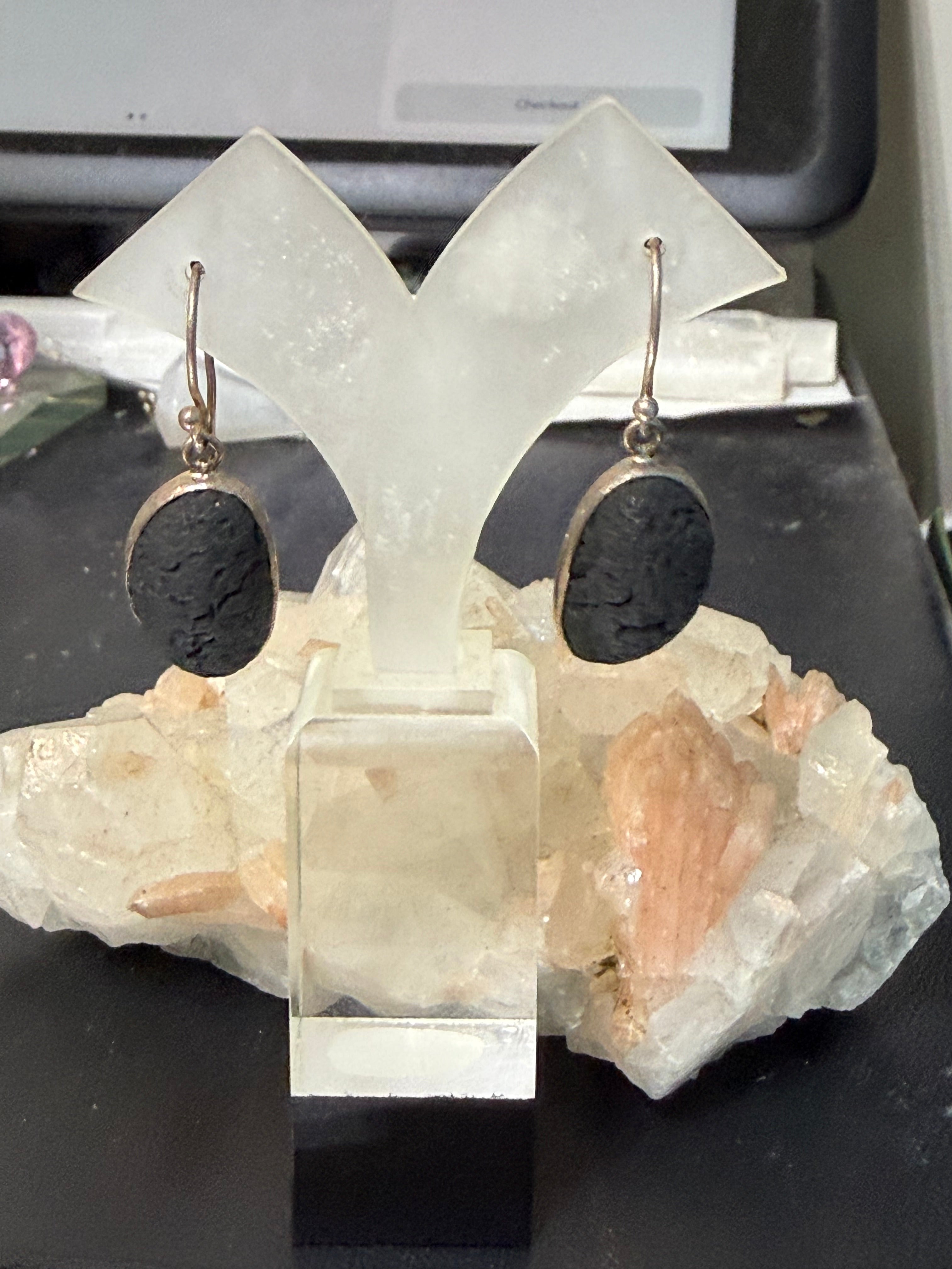 Lava Earrings – Grounding, Strength & Inner Transformation, 18mmx12mm Crystal Wellness