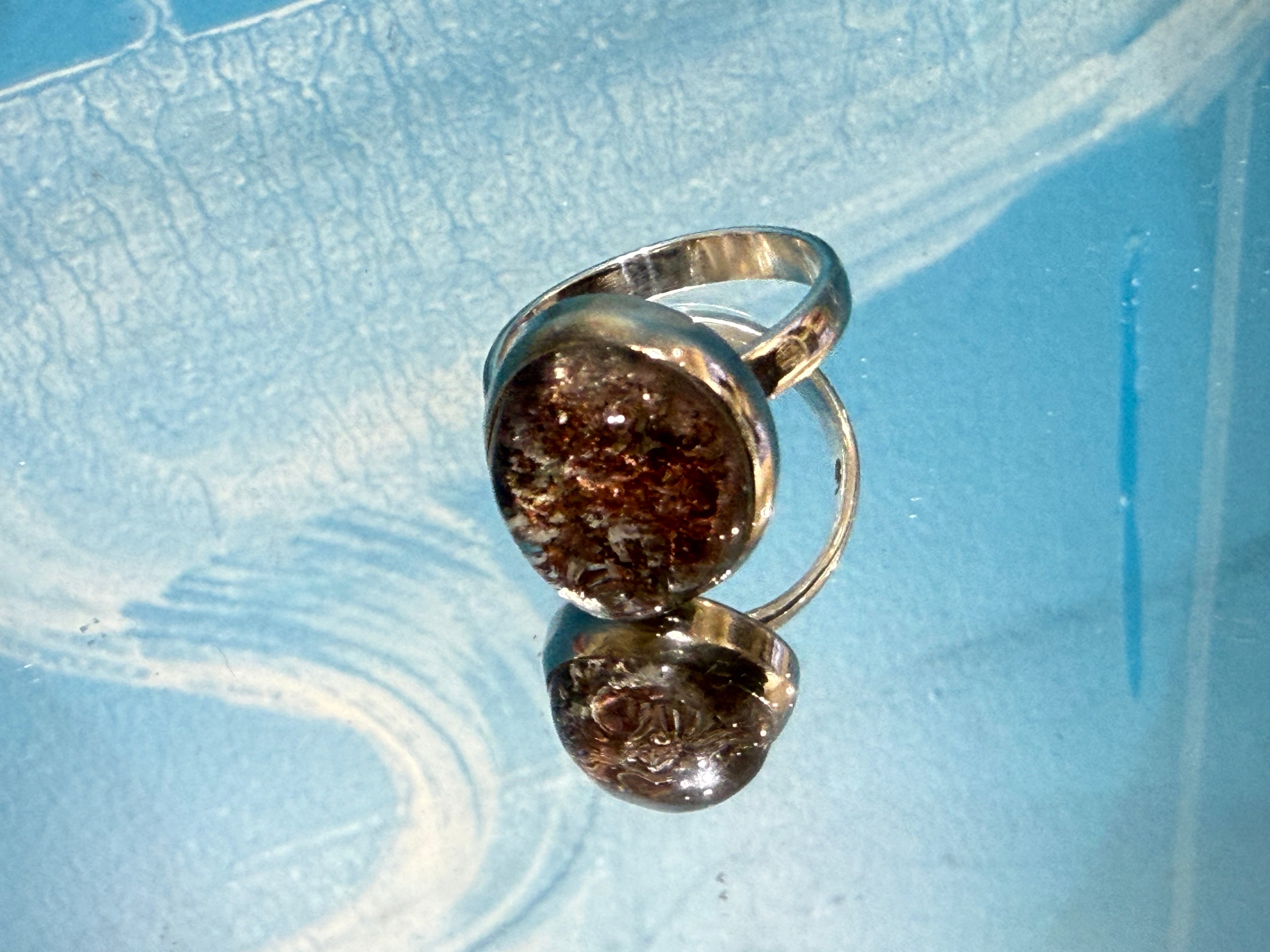 Lodolite Adjustable Ring, size 8.5  – A Garden of Dreams & Inner Manifestation Crystal Wellness