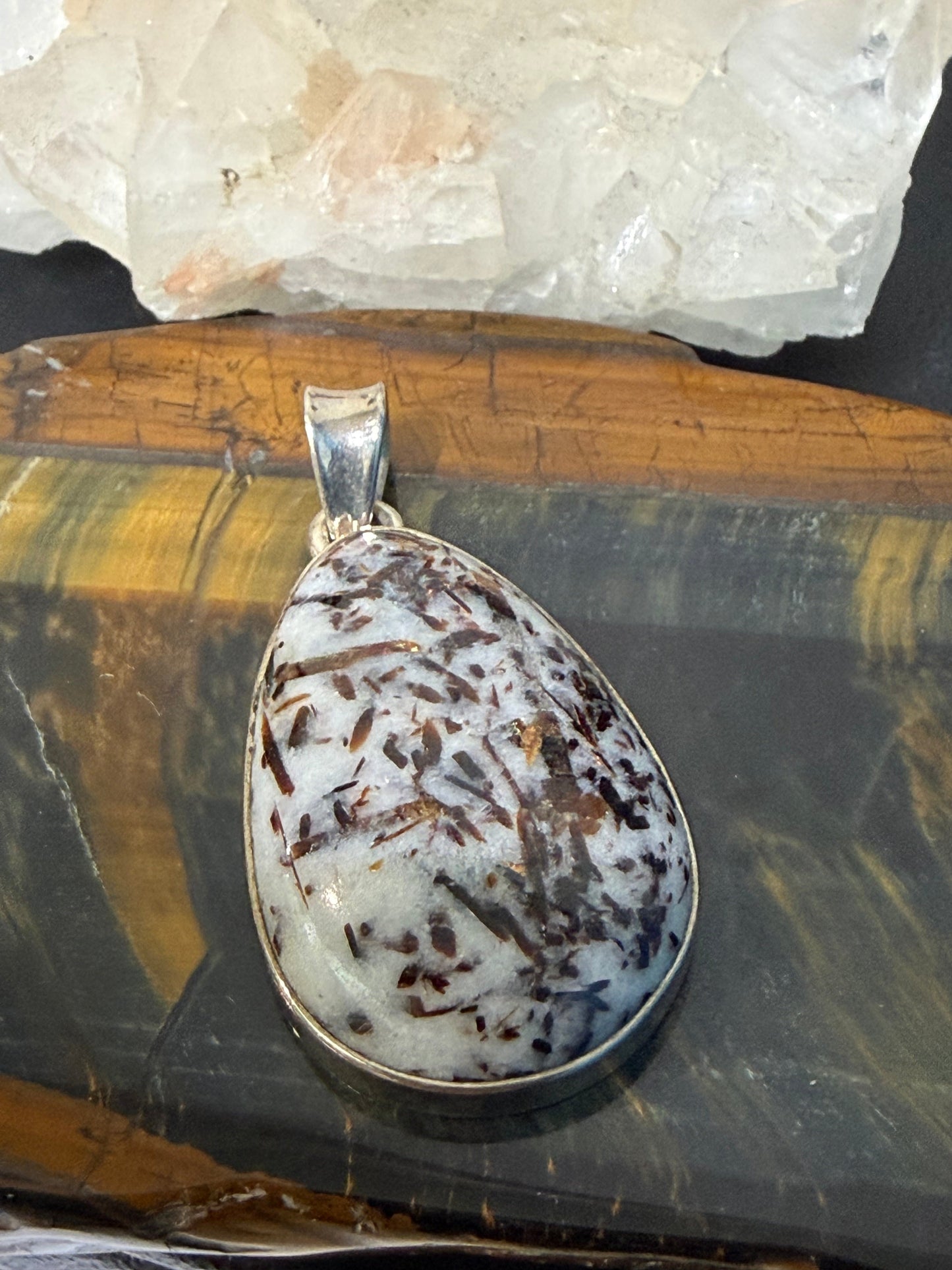 Astrophyllite Pendant — Starburst of Transformation ✨, 35mmc22mm Crystal Wellness