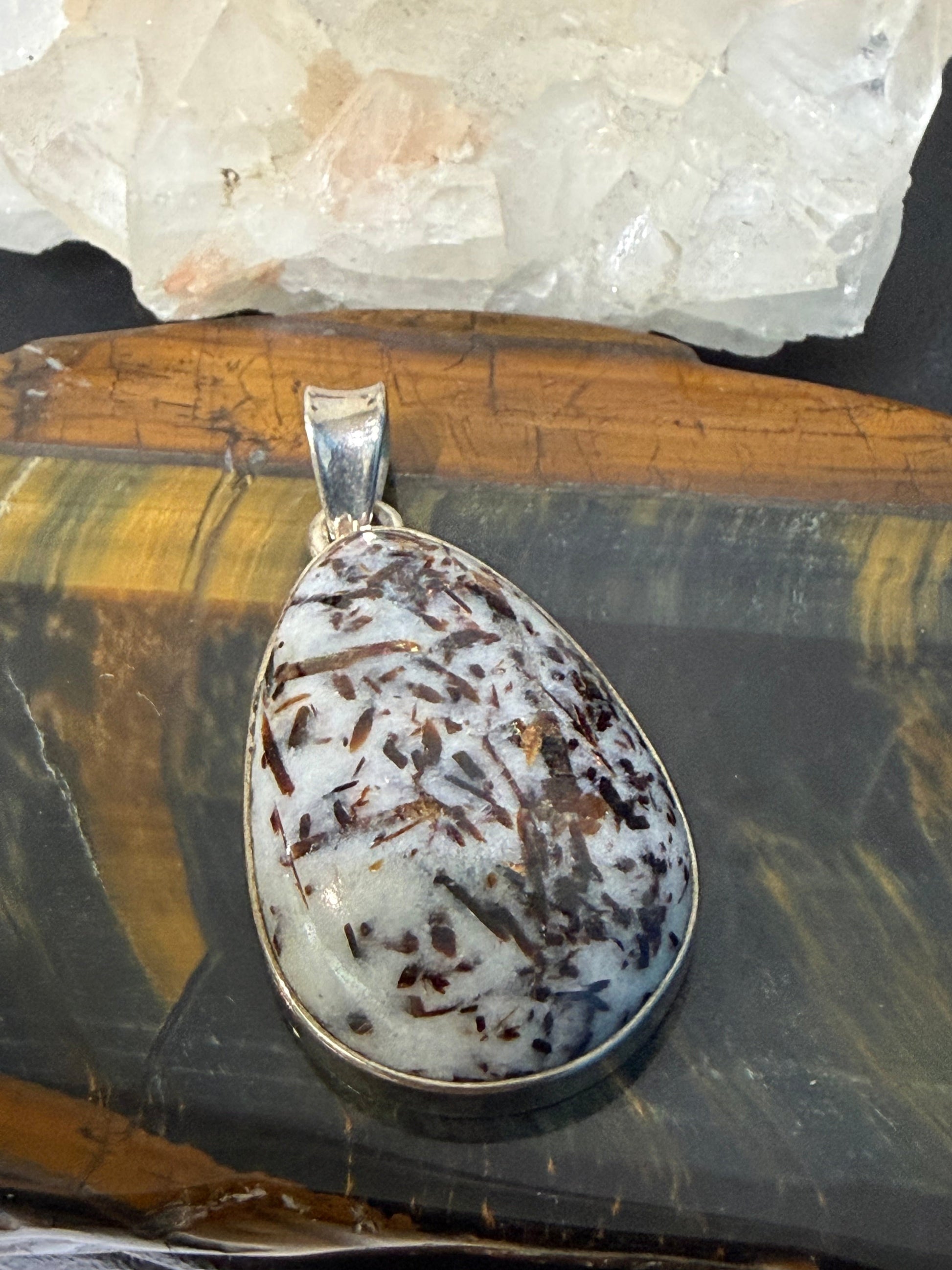 Astrophyllite Pendant — Starburst of Transformation ✨, 35mmc22mm Crystal Wellness
