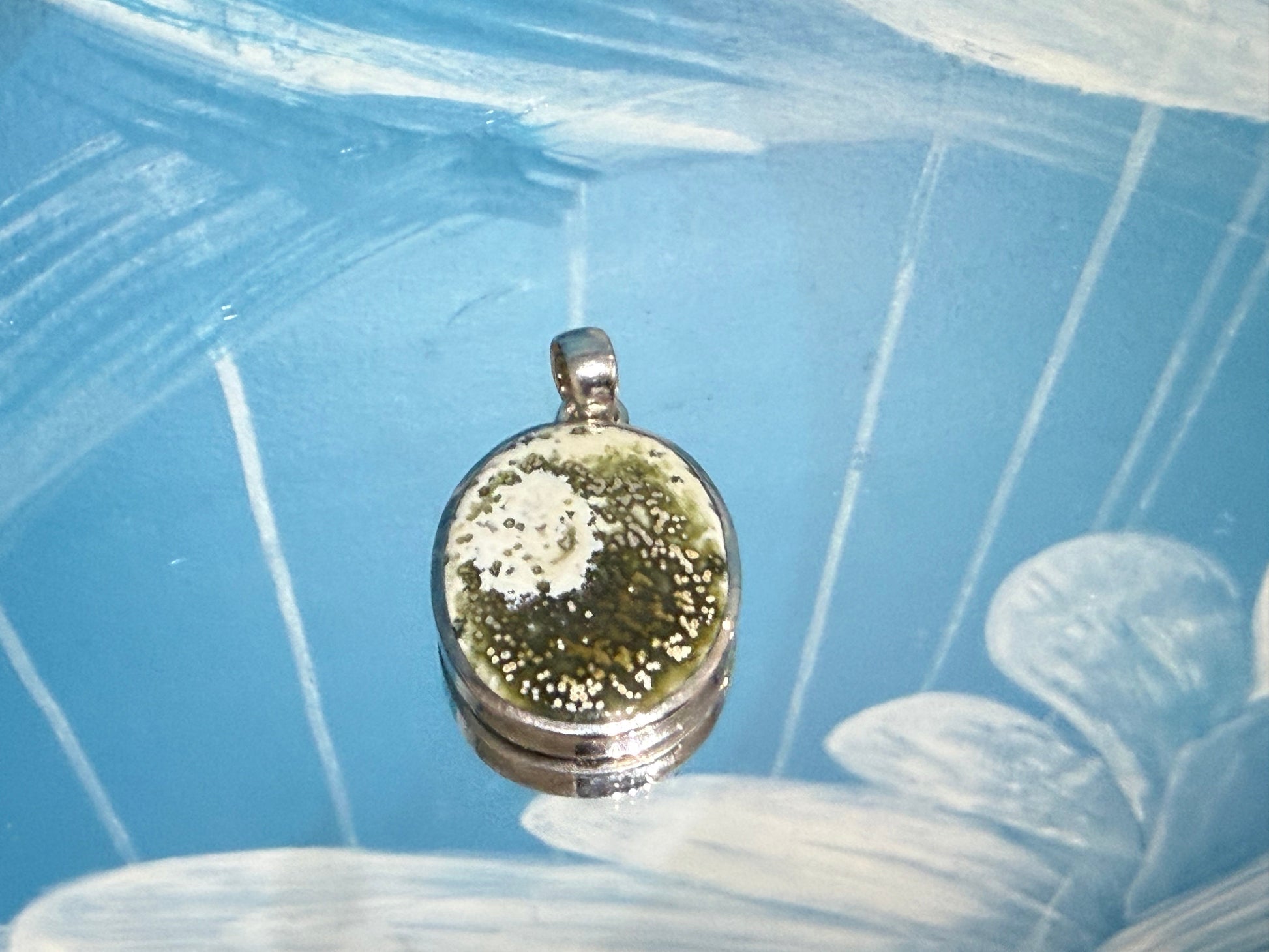 Ocean Jasper Pendant, 29mmx23mm Crystal Wellness