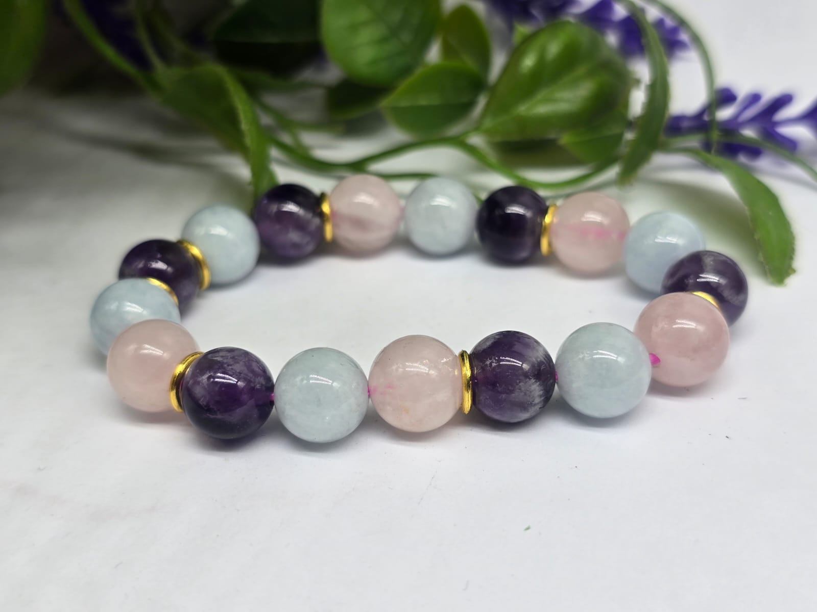 Sacred Tranquility Bead Bracelet 10mm Crystal Wellness