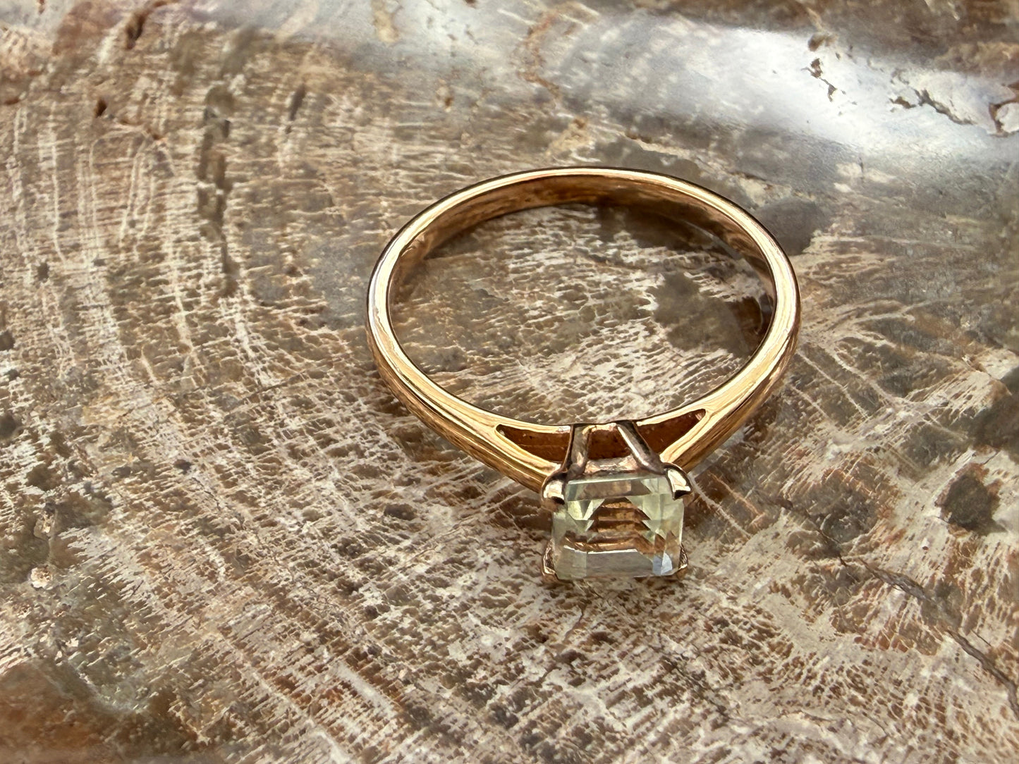 Lemon Topaz Rose Gold Ring – A Symbol of Joy, Abundance & Positive Energy, size 7 Crystal Wellness