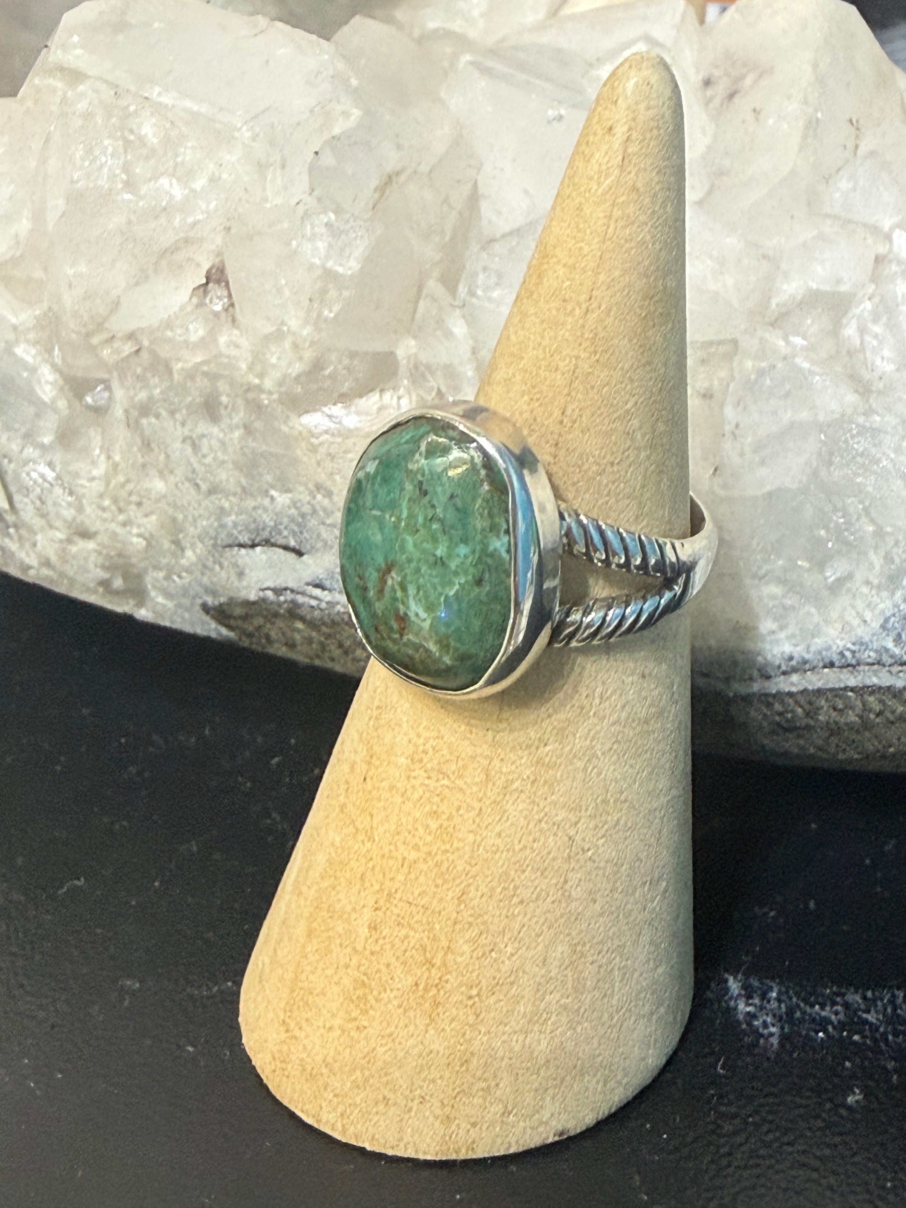 Turquoise Sterling Silver Ring – Size 6 Crystal Wellness