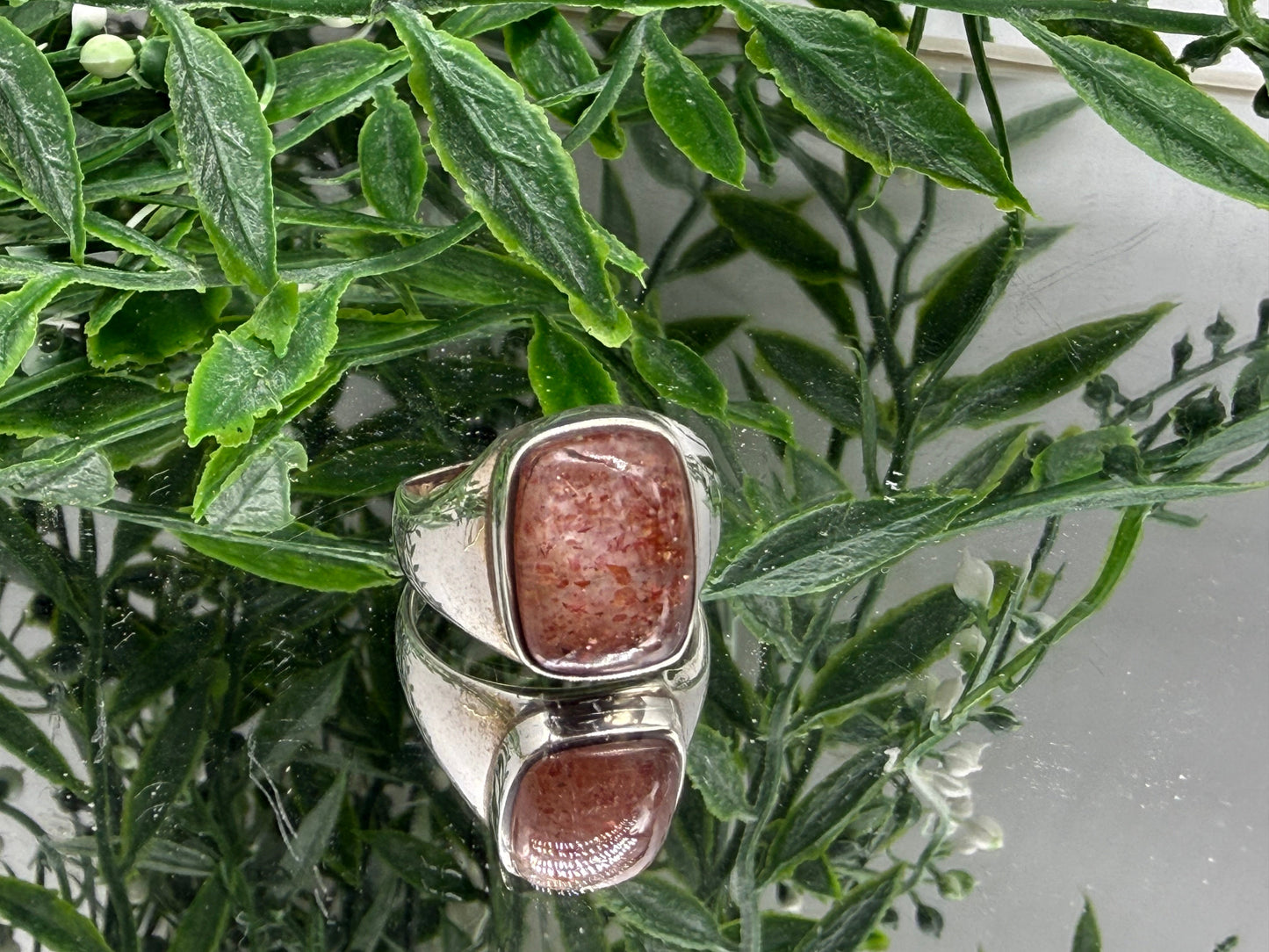 Sunstone Sterling Silver Men’s Ring, Size 8.5 Crystal Wellness