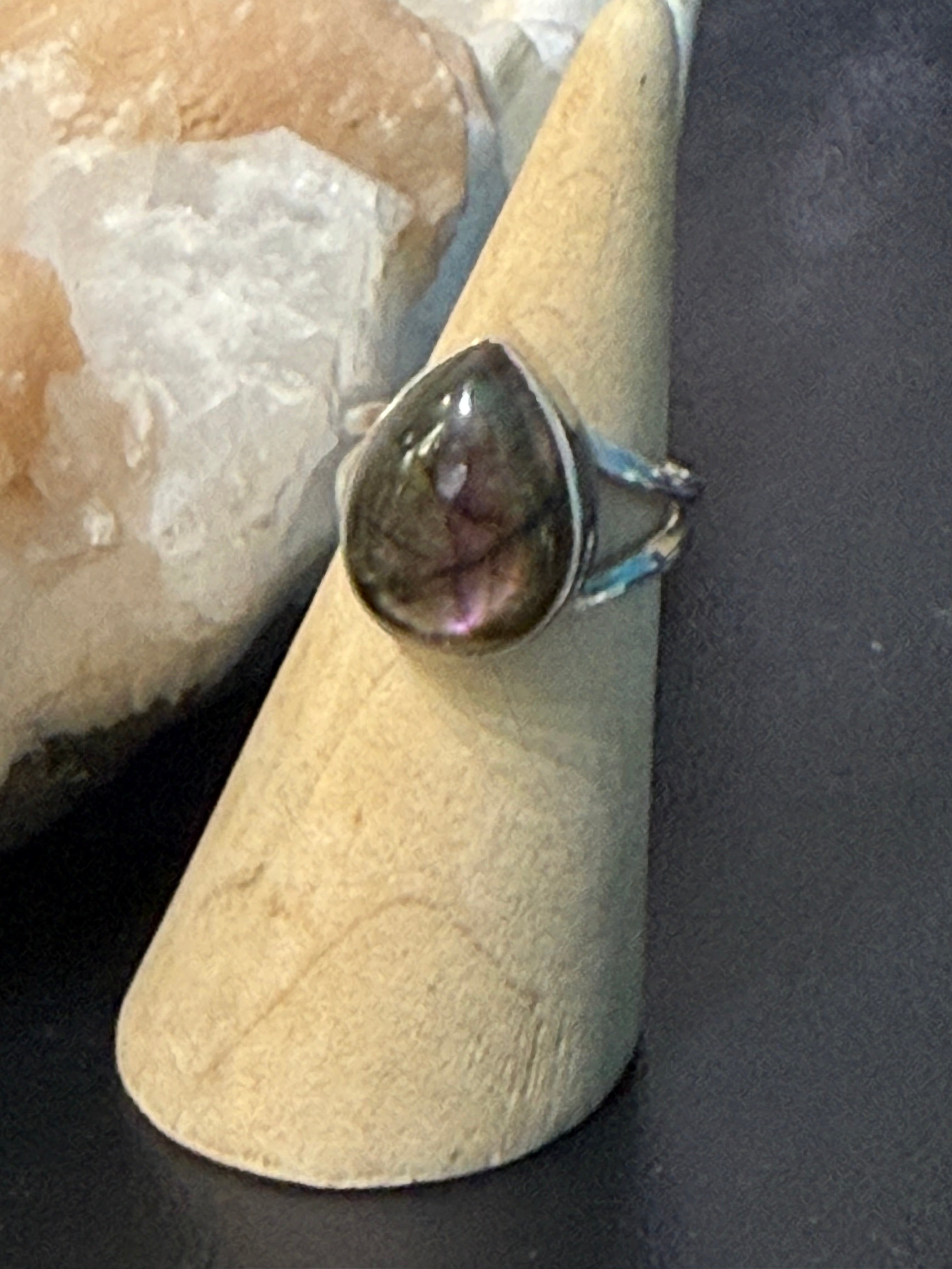 Labradorite Sterling Silver Ring for Women – Mystical Light & Inner Transformation size 6.5 Crystal Wellness