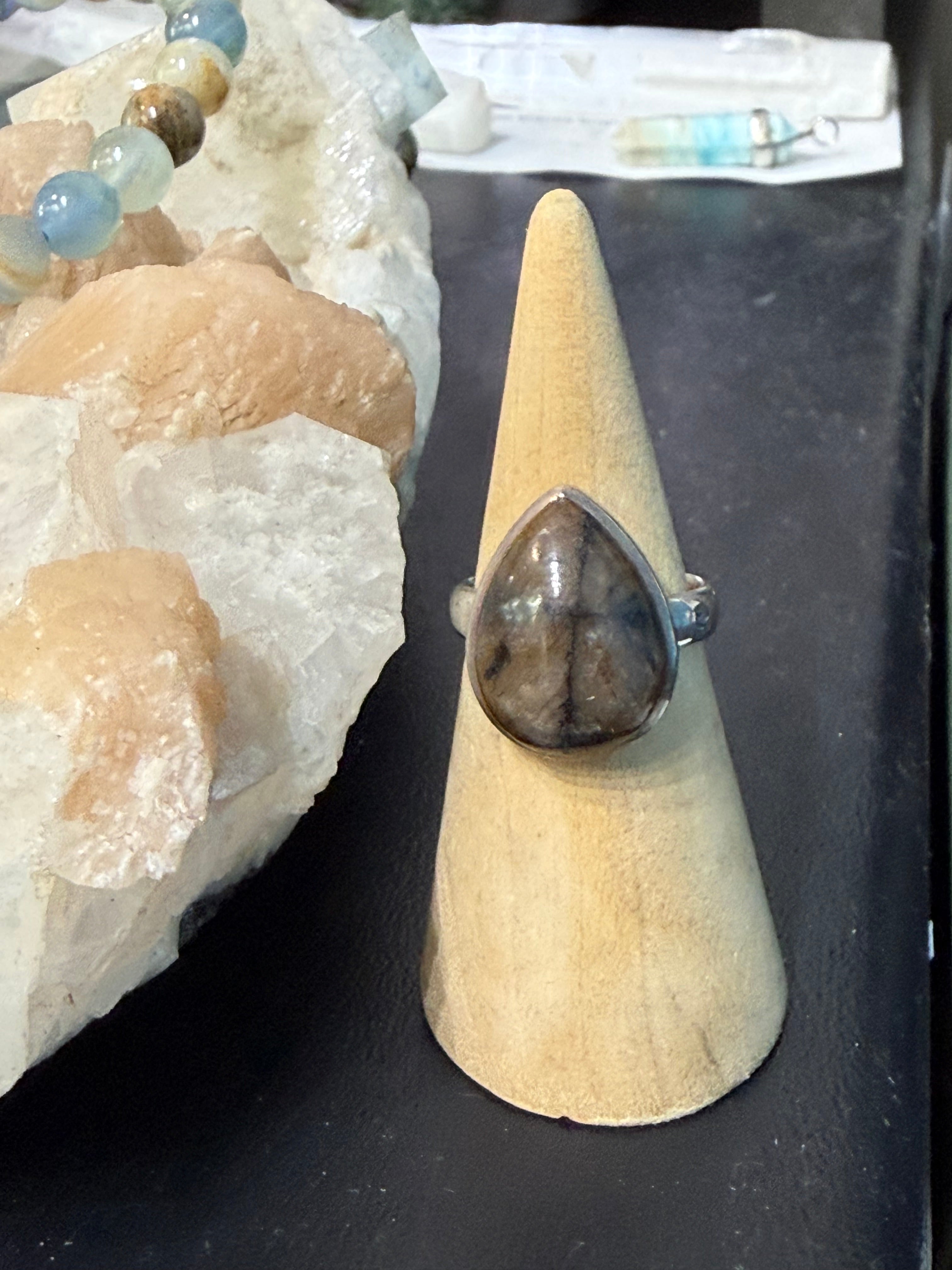 Chiastolite Ring, size 7.5
The Stone of Protection & Sacred Alignment Crystal Wellness