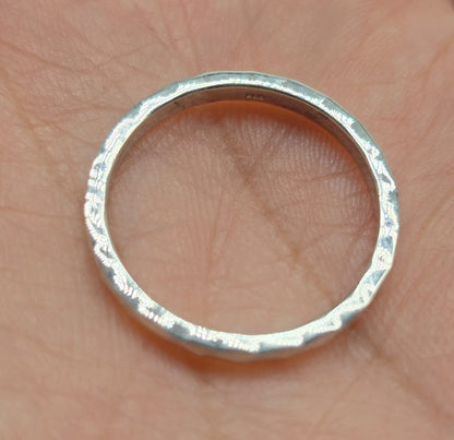 Faceted Sterling Silver Band Ring Crystal Wellness