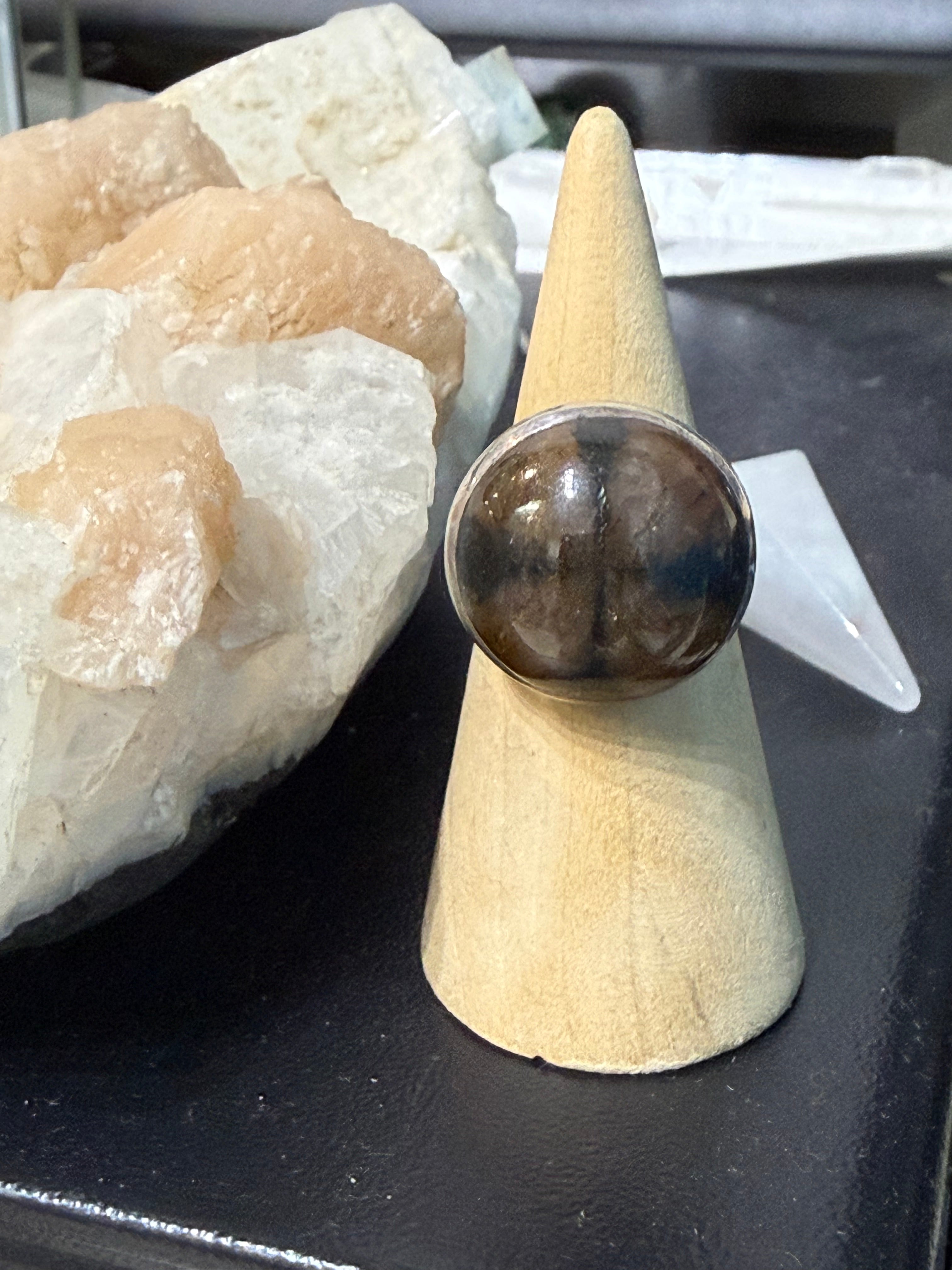 Chiastolite Ring
The Stone of Protection & Sacred Alignment, size 7 Crystal Wellness
