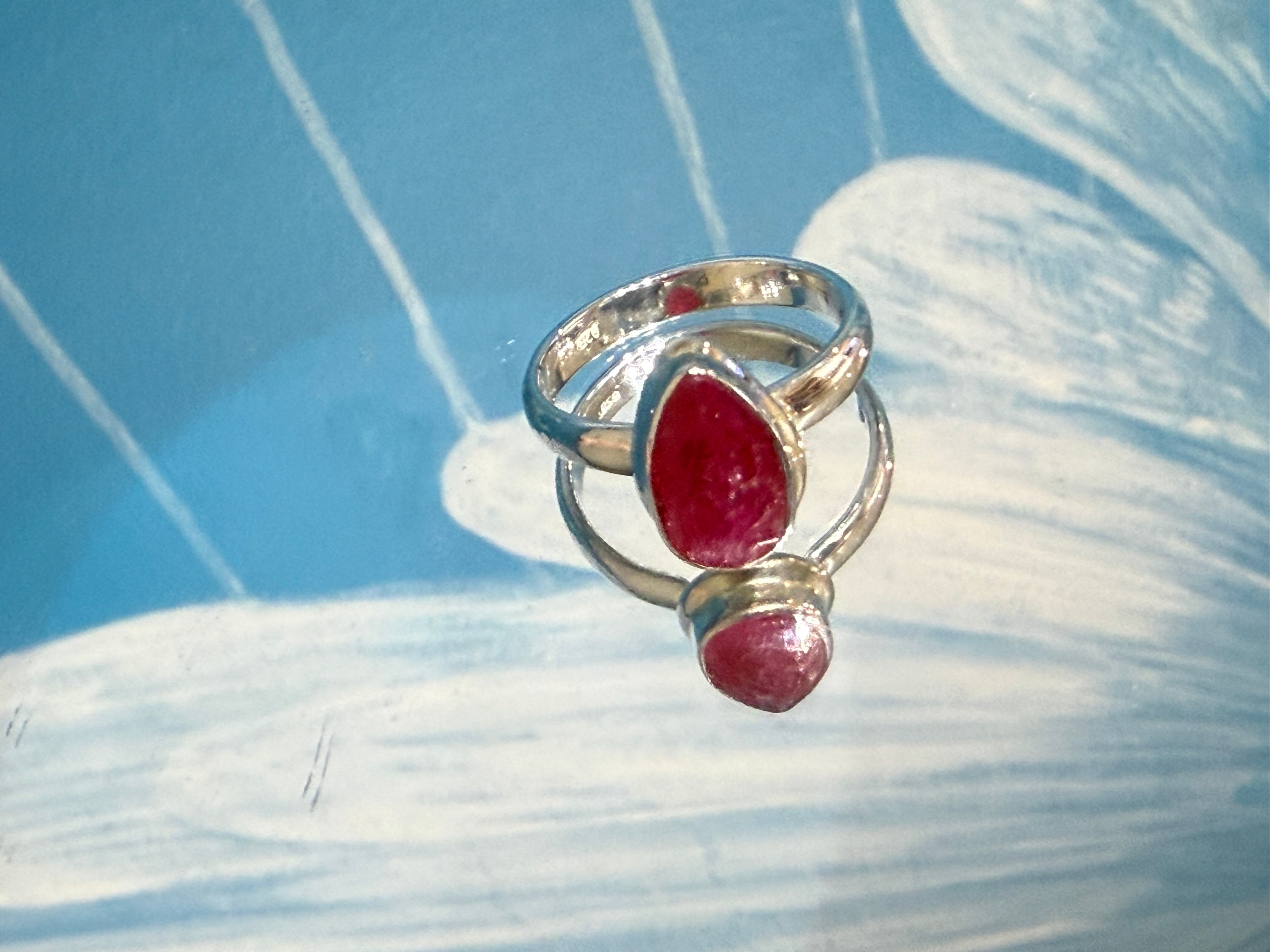 Ruby Ring, size 9  — The Stone of Passion & Vitality Crystal Wellness