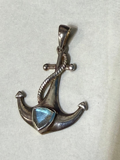 Labradorite Labradorite Anchor Pendant – Stone of Guidance & Protection Crystal Wellness