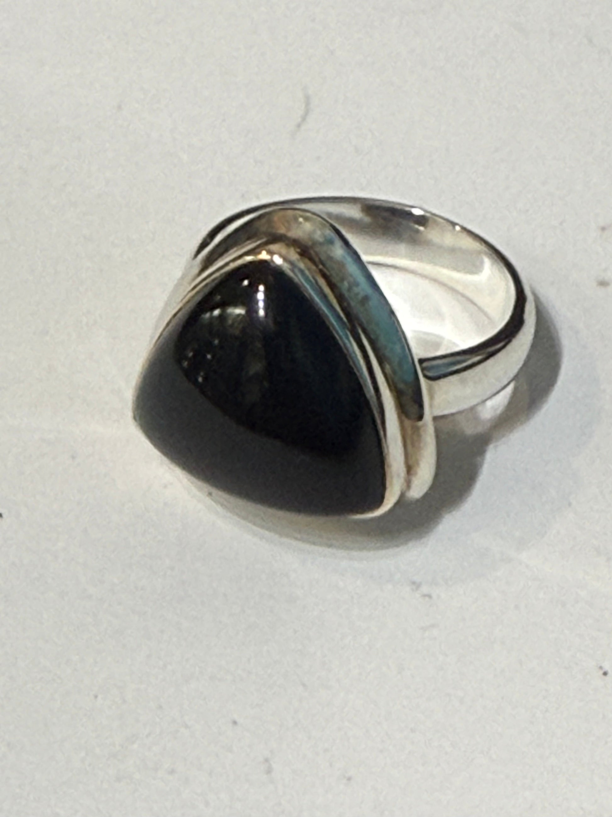 Midnight Strength Black Onyx Ring – Size 5.5 Crystal Wellness