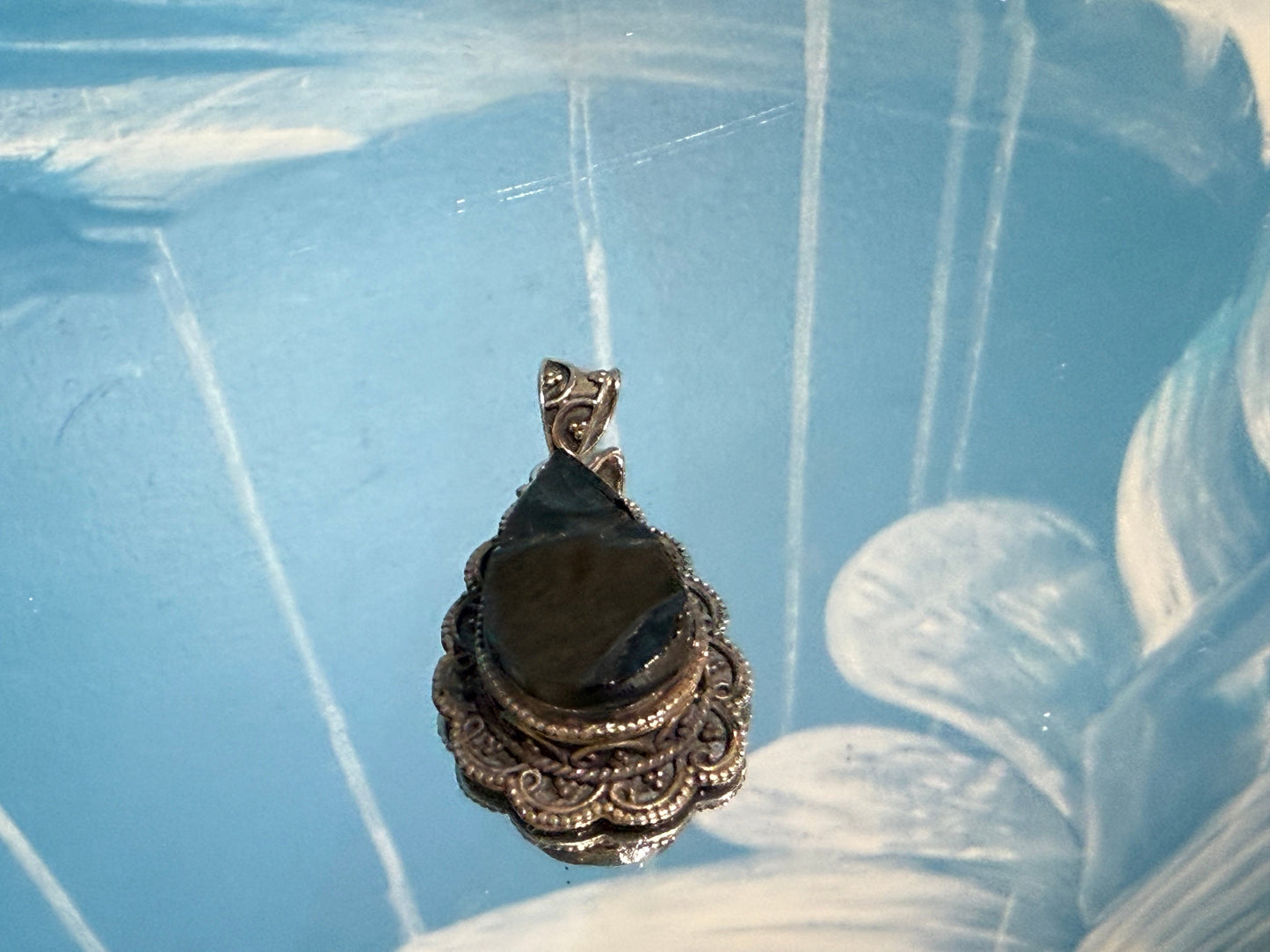 Noble Shungite Pendant Filigree 

Ancient Protection • Grounding • Energetic Balance, 30mmx22mm Crystal Wellness