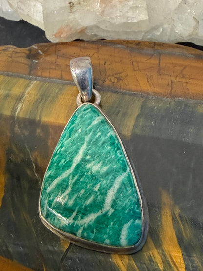 Amazonite Pendant — Stone of Truth & Heartfelt Communication, 35mmx20mm Crystal Wellness