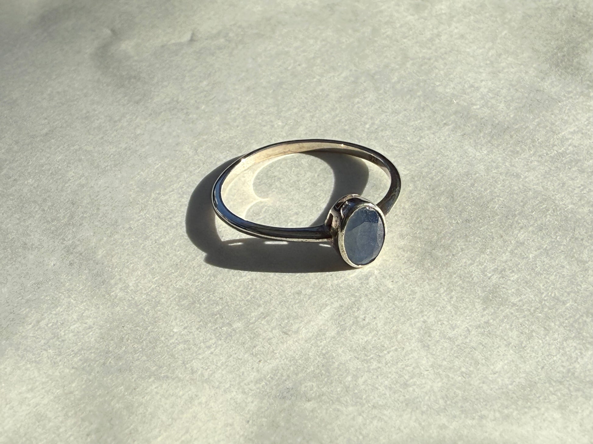 Sapphire Ring – Wisdom, Truth & Inner Strength, size 6 Crystal Wellness