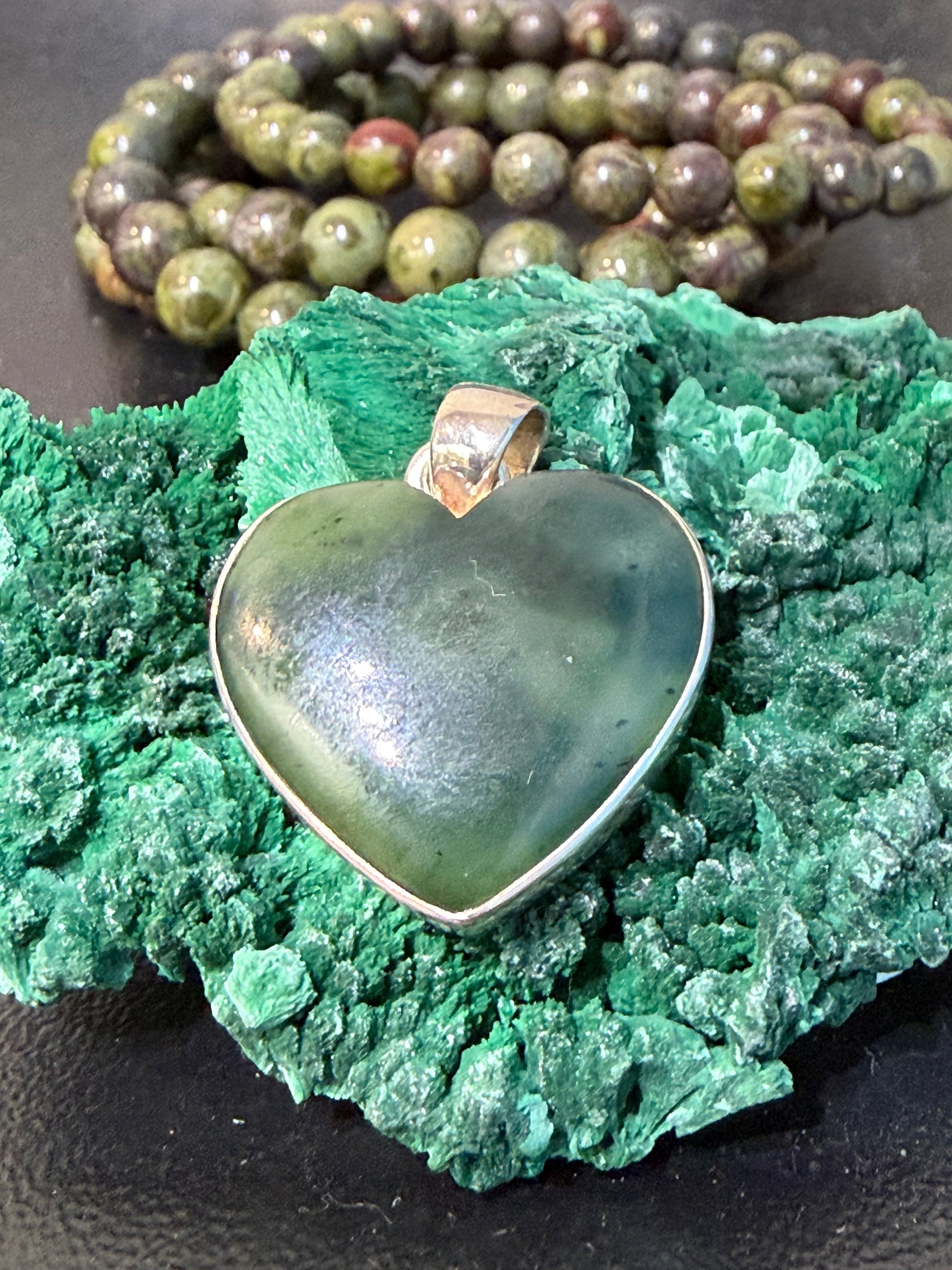 Nephrite Jade Pendant — Stone of Serenity & Prosperity, 25mmx25mm Crystal Wellness
