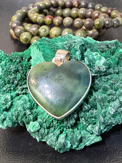 Nephrite Jade Pendant — Stone of Serenity & Prosperity, 25mmx25mm Crystal Wellness