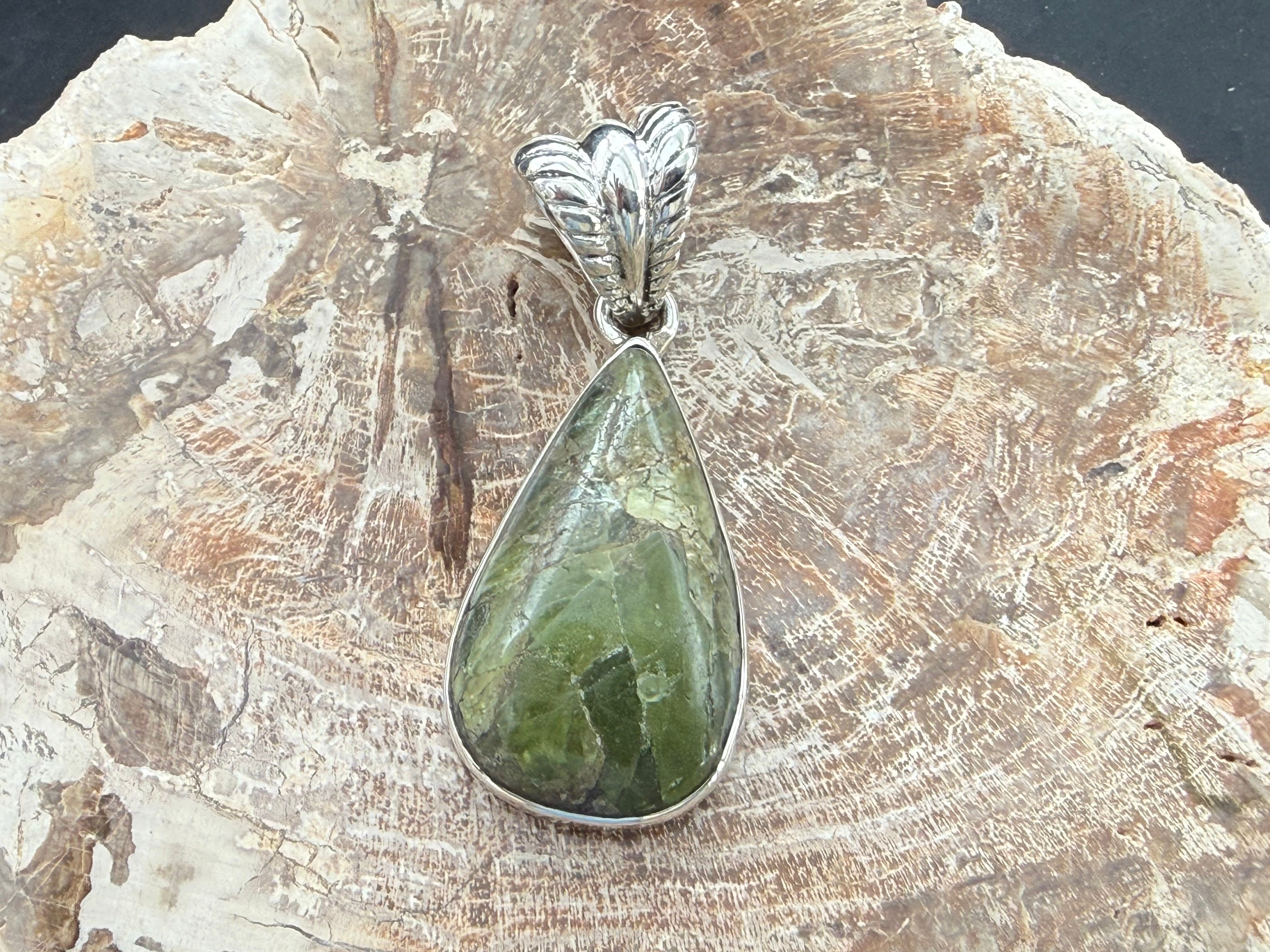 Natural Peridot Pendant | Sterling Silver | Stone of Abundance, Joy & Heart Healing, 32mmx18mm Crystal Wellness