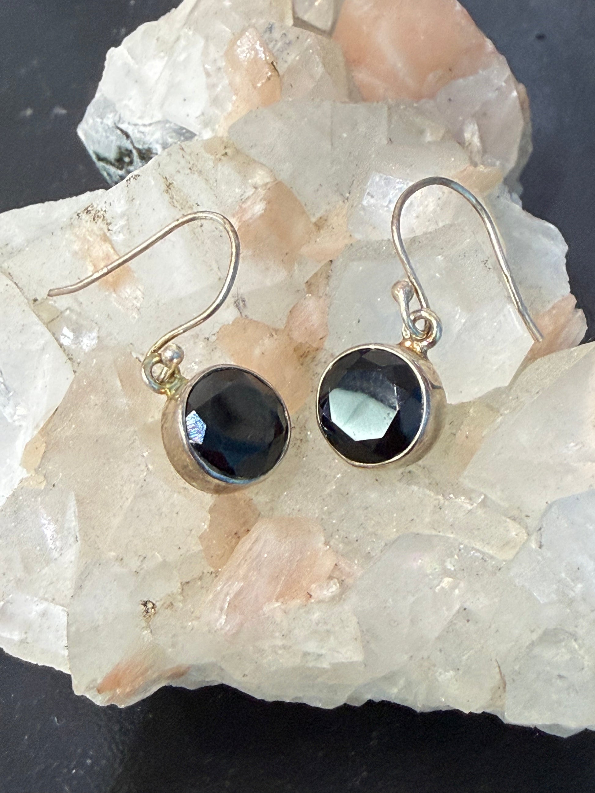 Black Onyx Earrings – Protection, Strength & Inner Confidence, 10mm 10mm Crystal Wellness