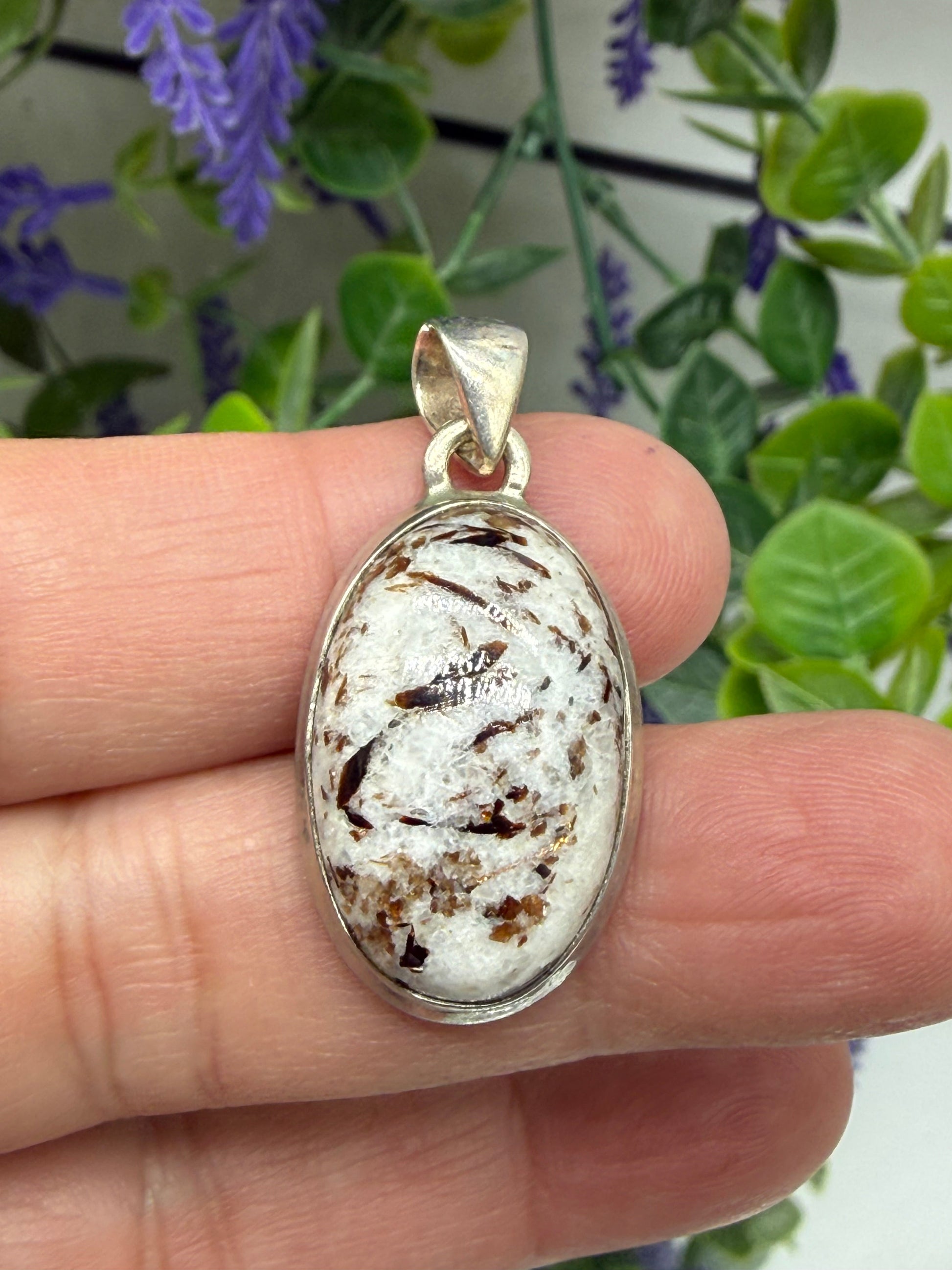 Polished Astrophyllite Pendant, 24mmx16mm Crystal Wellness