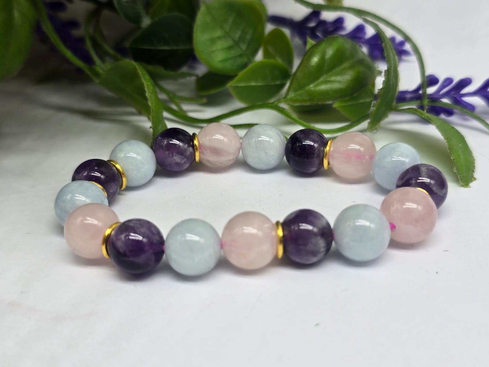 Sacred Tranquility Bead Bracelet 10mm Crystal Wellness