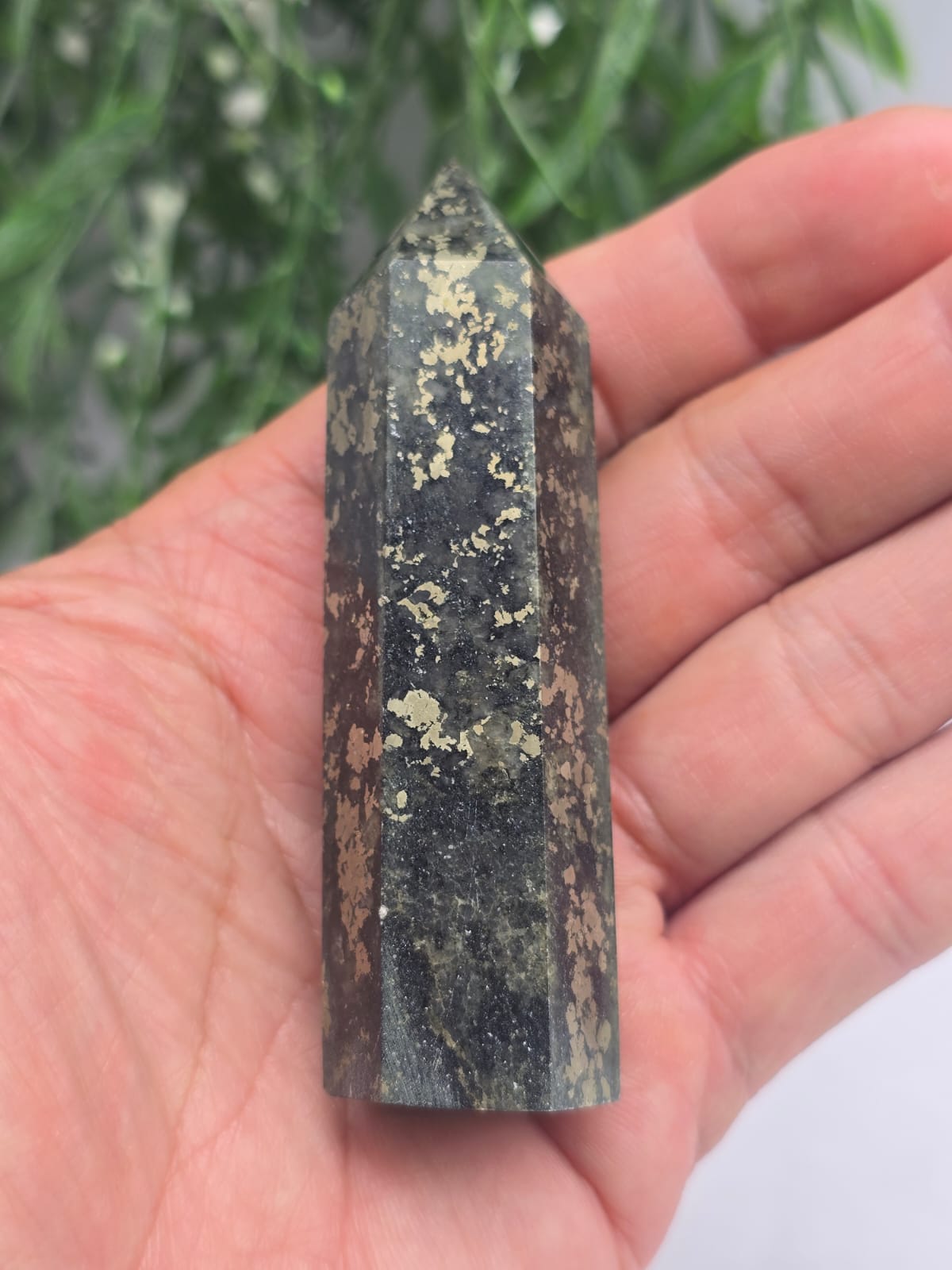 Healer’s Gold (Pyrite & Magnetite) Point Crystal Wellness