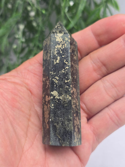 Healer’s Gold (Pyrite & Magnetite) Point Crystal Wellness