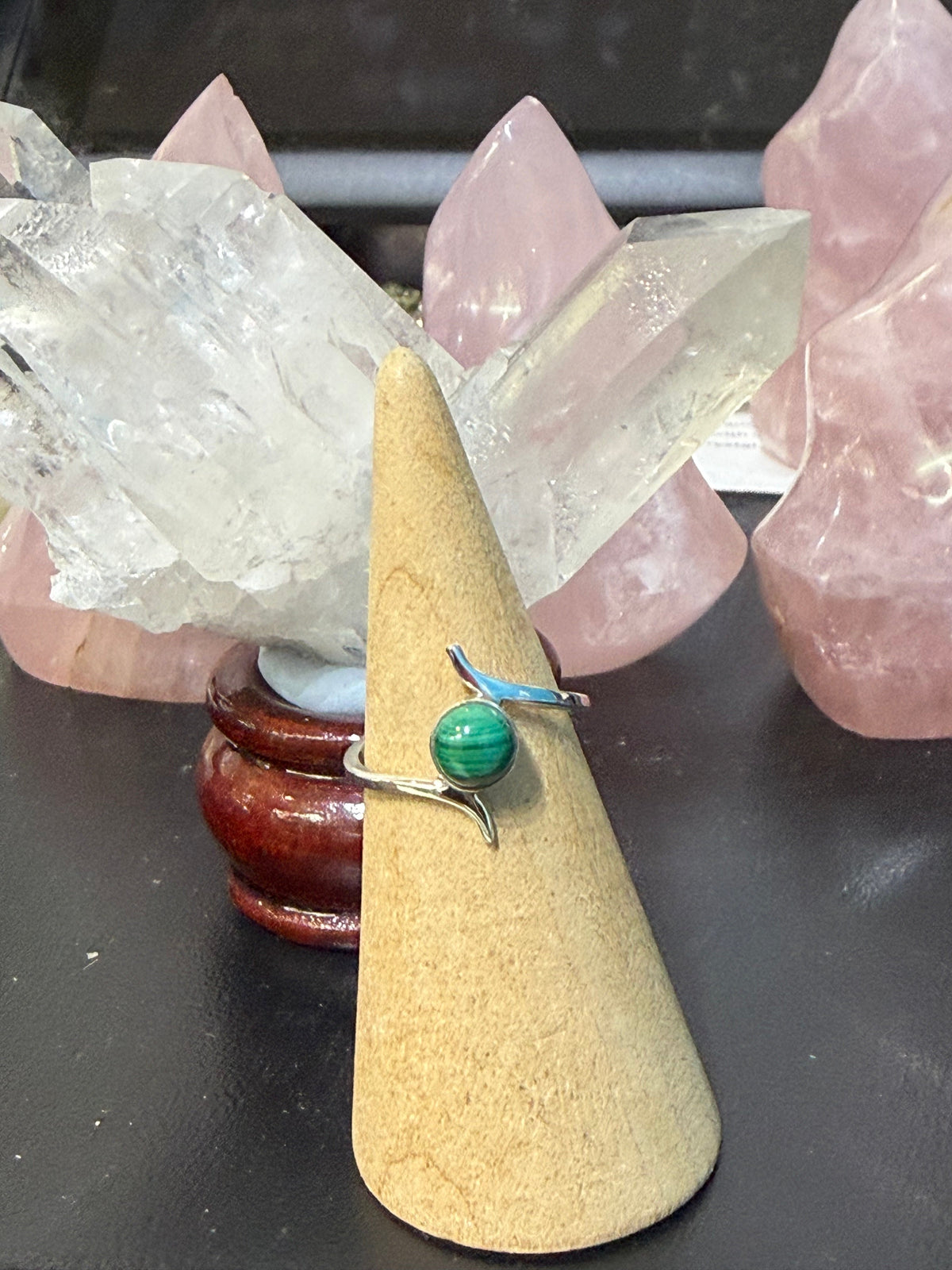 Malachite Ring – Stone of Transformation & Protection, size 7.5 Crystal Wellness