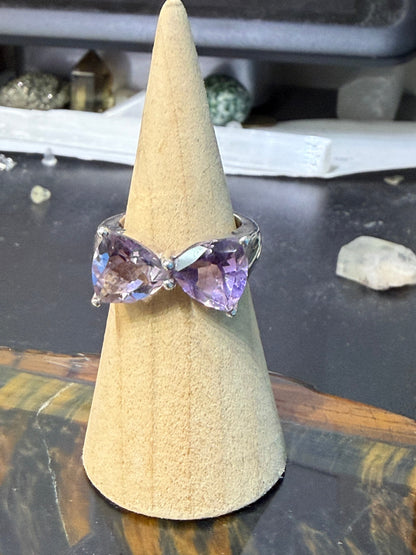 Amethyst Serenity Ring – Intuition, Peace & Spiritual Protection, size 7.5 Crystal Wellness