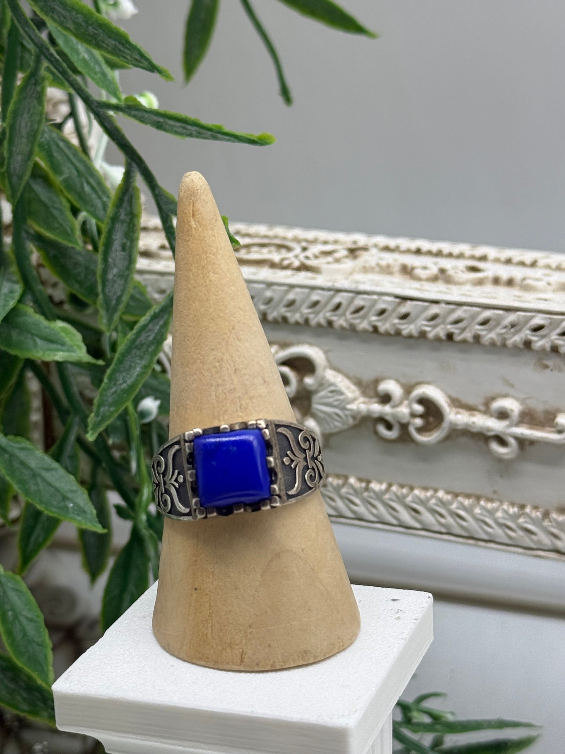 Wisdom of the Ancients – Lapis Lazuli Sterling Silver Ring Crystal Wellness