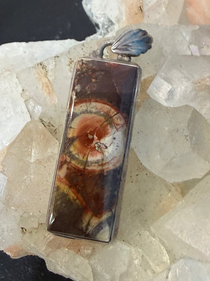 Mexican Bird’s Eye Pendant – Vision, Wisdom & Inner Guidance, 38mmx14mm Crystal Wellness