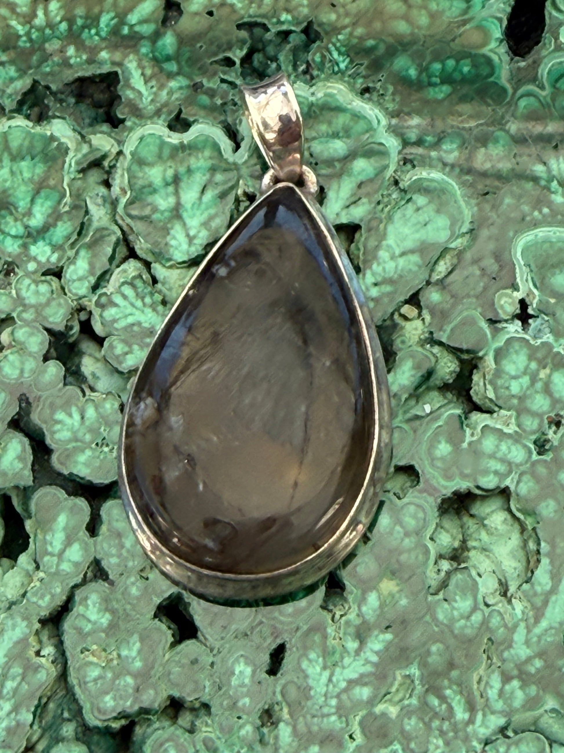 Earth’s Harmony Tube Agate Pendant 34mmx18mm Crystal Wellness
