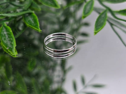 Sterling Silver Band Ring Crystal Wellness