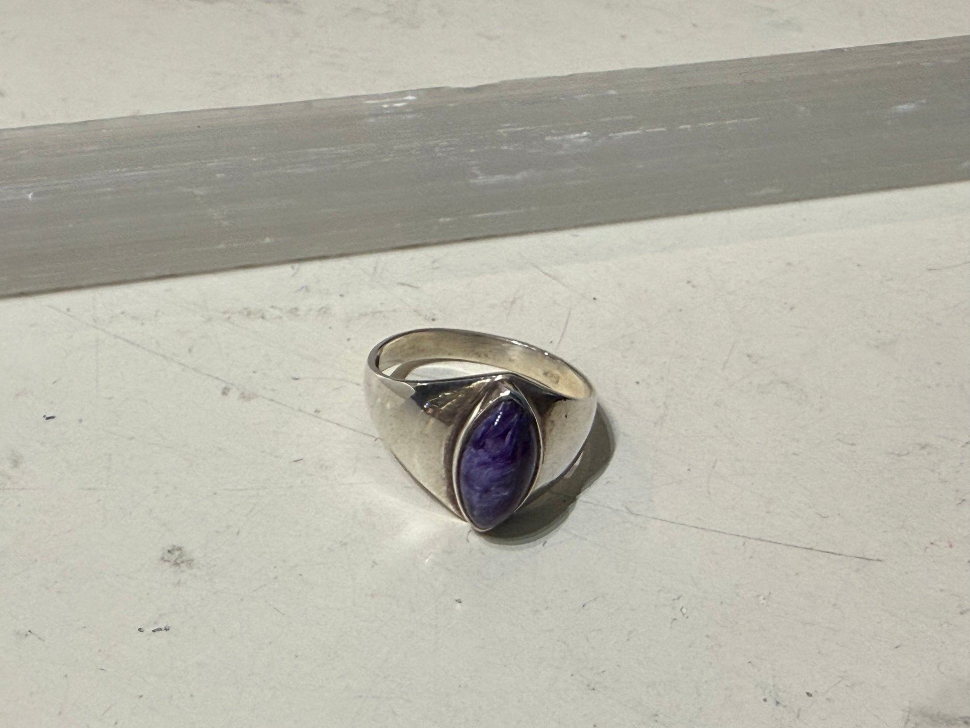 Charoite Ring, size 8– Stone of Transformation & Soul Wisdom Crystal Wellness