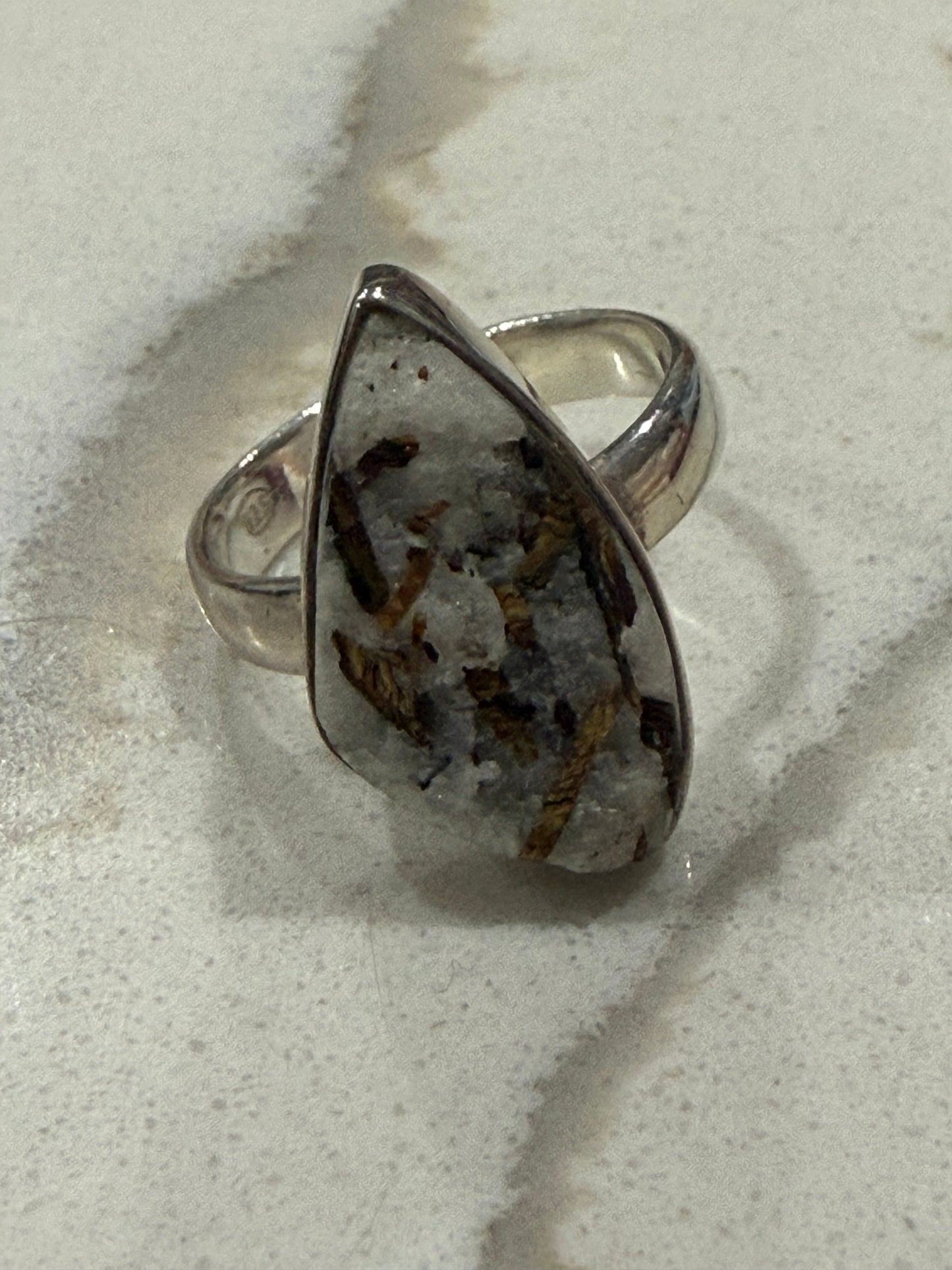 Astrophyllite Silver Ring – Size 8.5 Crystal Wellness