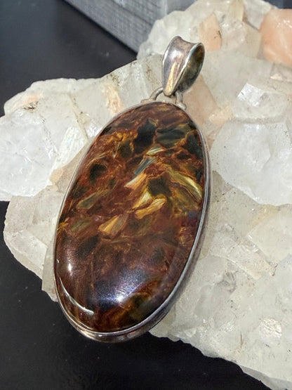 Pietersite Pendant – The Tempest Stone of Transformation, 44mmx26mm Crystal Wellness