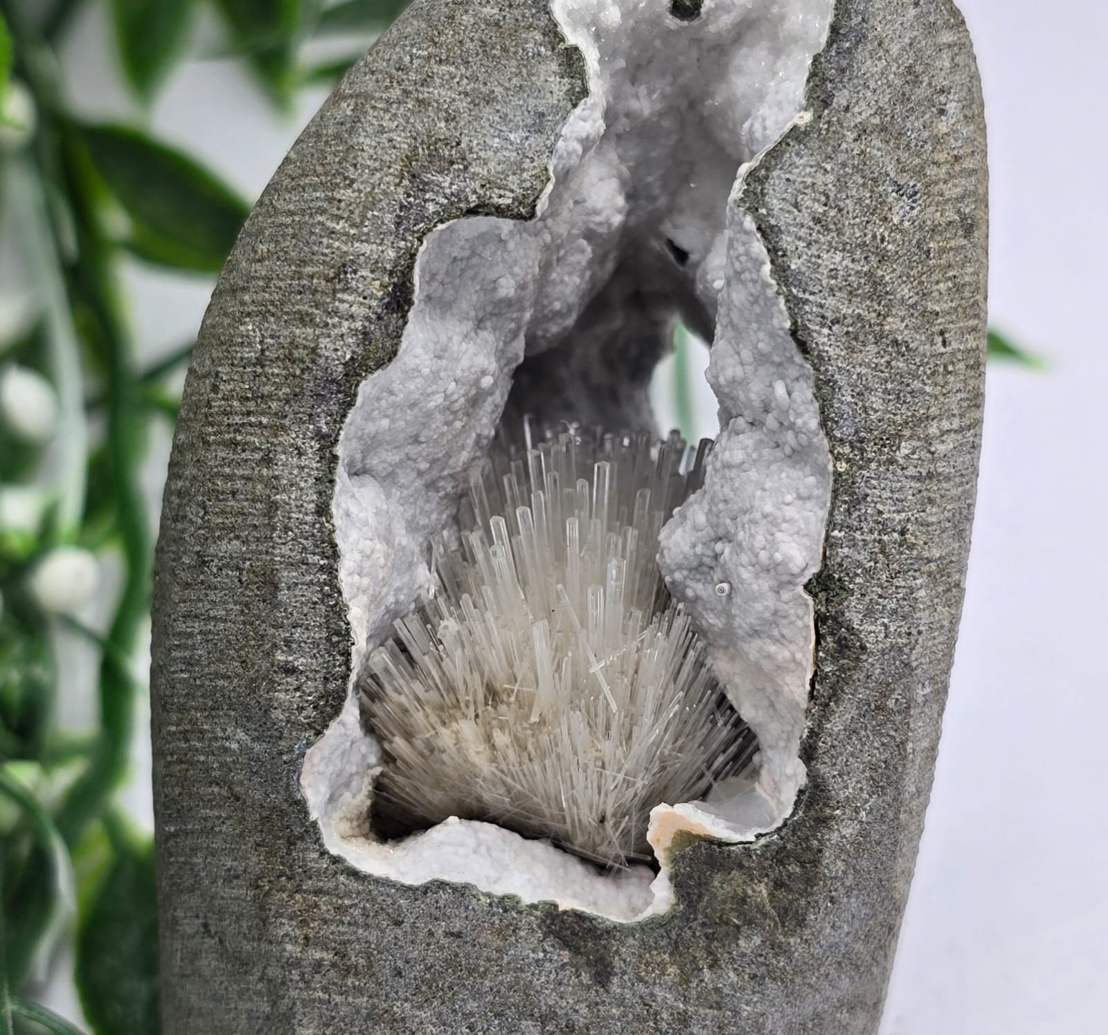 Natrolite Portal Geode 8x4x4cm Crystal Wellness
