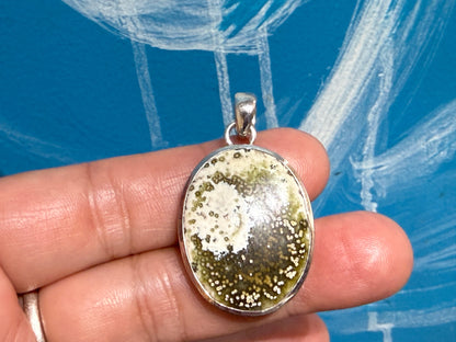 Ocean Jasper Pendant, 29mmx23mm Crystal Wellness