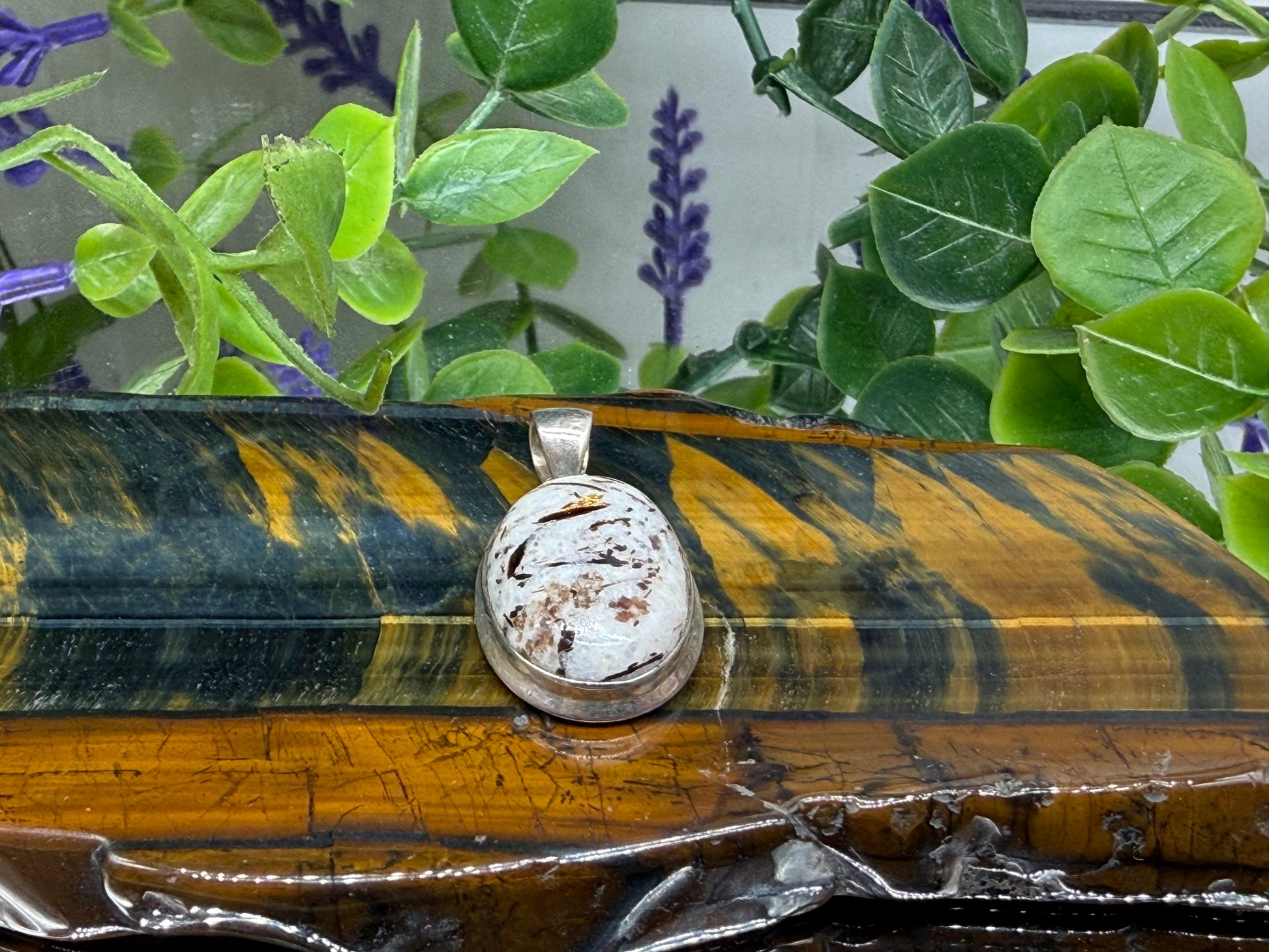 Polished Astrophyllite Pendant, 24mmx16mm Crystal Wellness