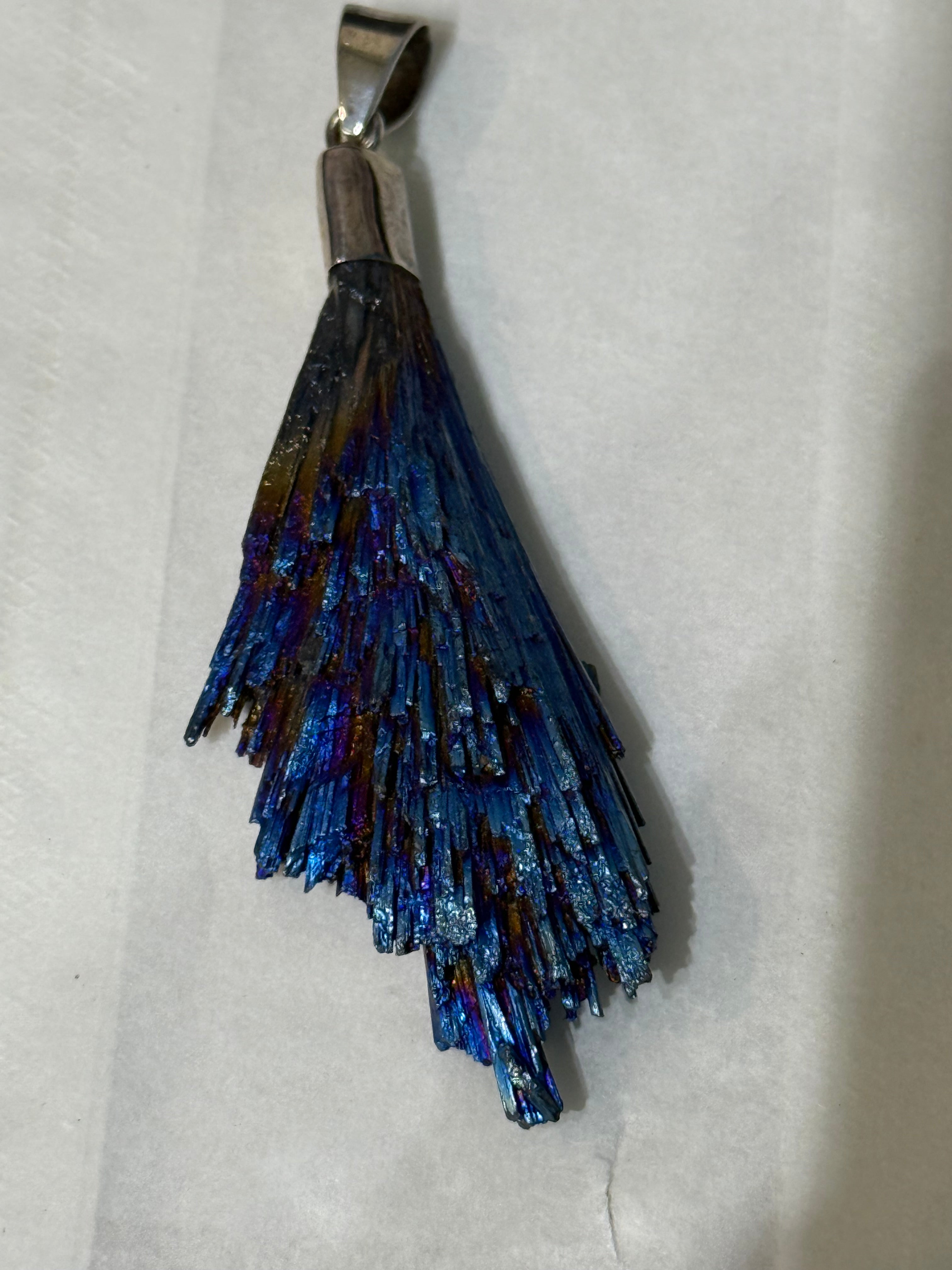 Titanium Kyanite Blade 925 Sterling Silver Pendant Crystal Wellness