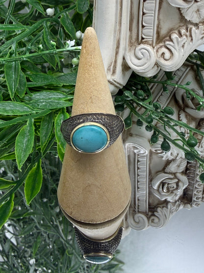 Turquoise Sterling Silver Men’s Ring – Size 9 | Stone of Wisdom & Authentic Expression Crystal Wellness