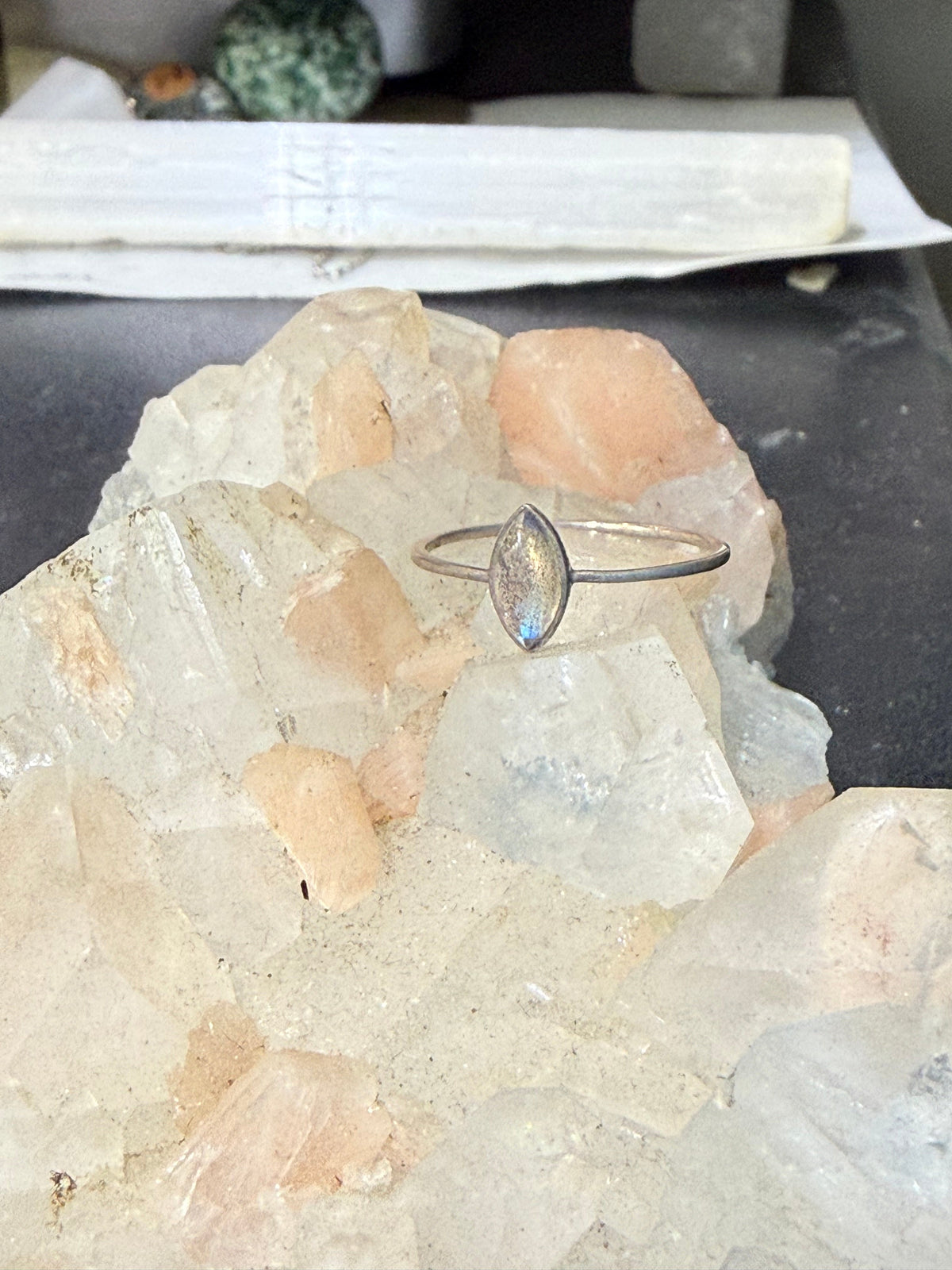 Labradorite Ring — Stone of Magic & Transformation, size 8 Crystal Wellness