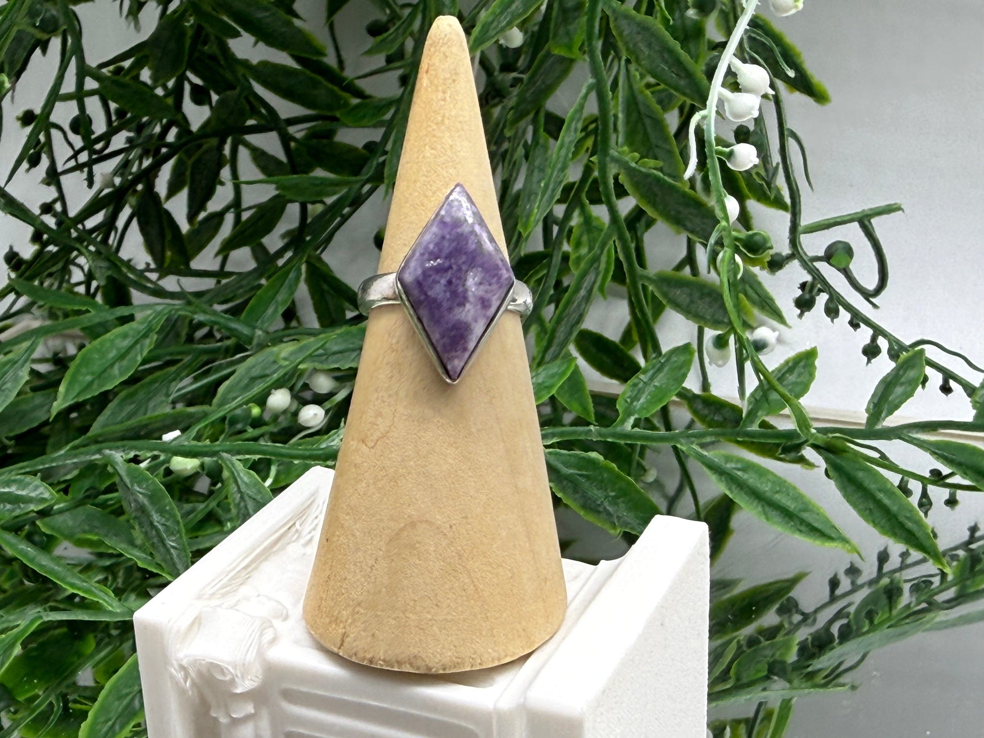 Serene Harmony Lepidolite Ring – Size 6.5 Crystal Wellness