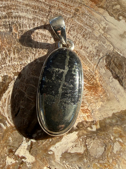 Magnetite Pyrite Oval Earrings Crystal Wellness