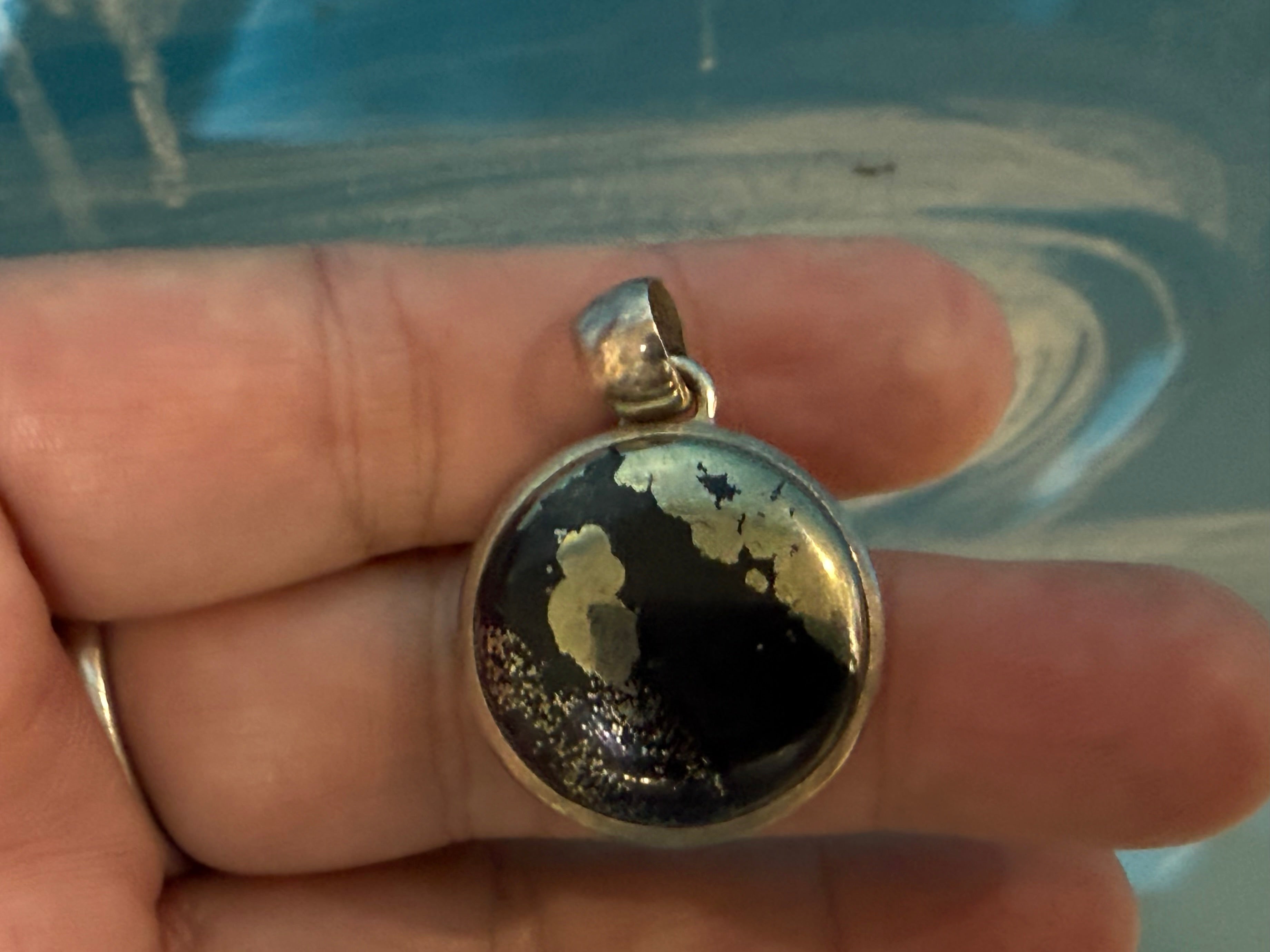 Magnetite Pyrite Pendant – Grounded Protection & Golden Manifestation, 24mmx24mm Crystal Wellness