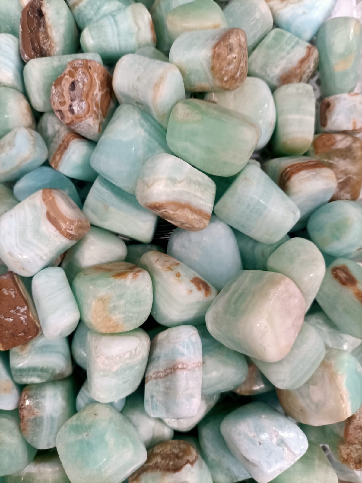 Caribbean Blue Calcite Tumbled Stone Crystal Wellness