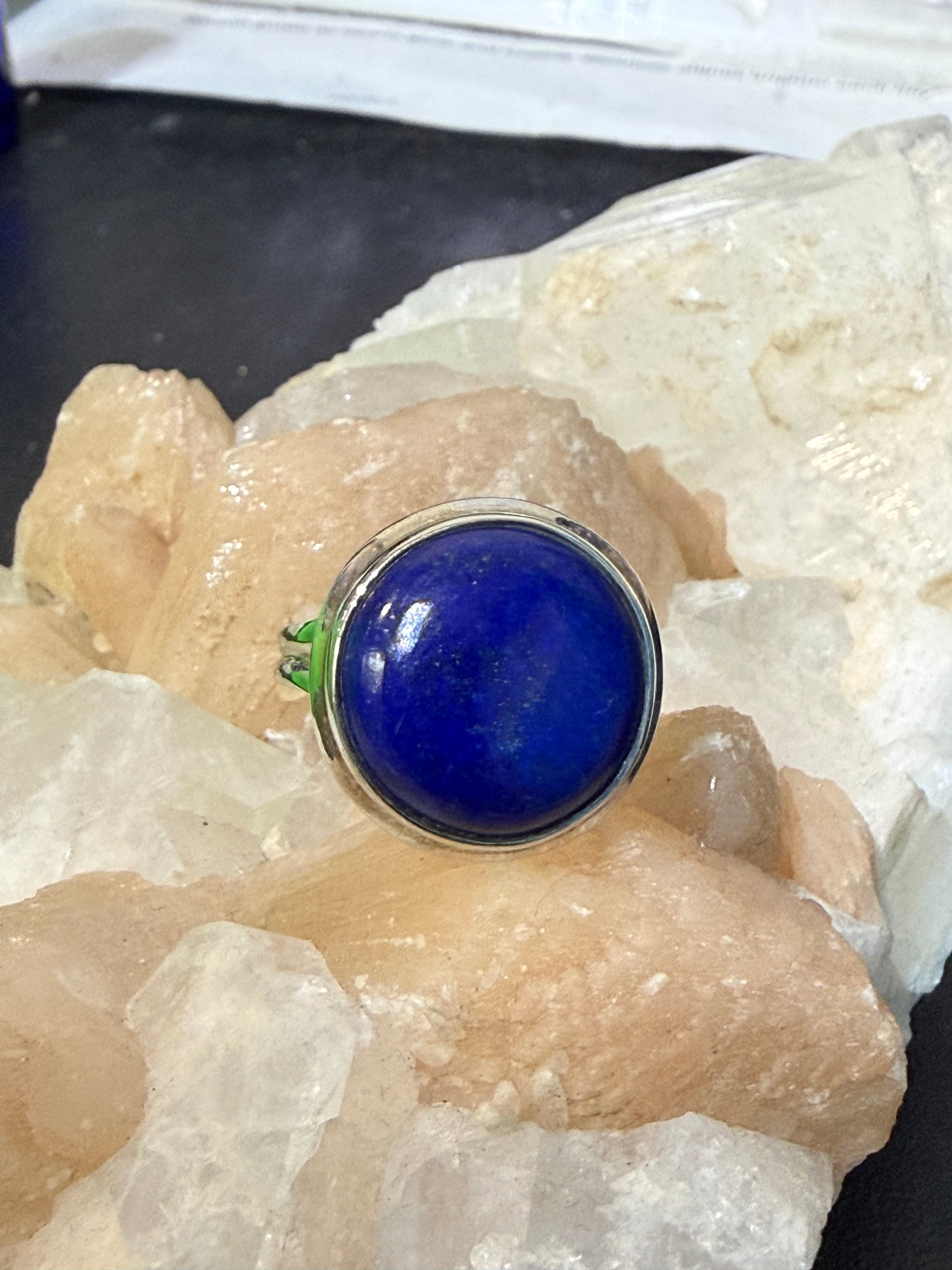 Lapis Lazuli Ring, size 9 – Wisdom, Truth & Inner Vision Crystal Wellness